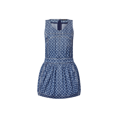 เดรส Monogram เดนิม in ผู้หญิง's เสื้อผ้า ชุดเดรสสำหรับผู้หญิง collections by Louis Vuitton (การย่อ/ขยายผลิตภัณฑ์)