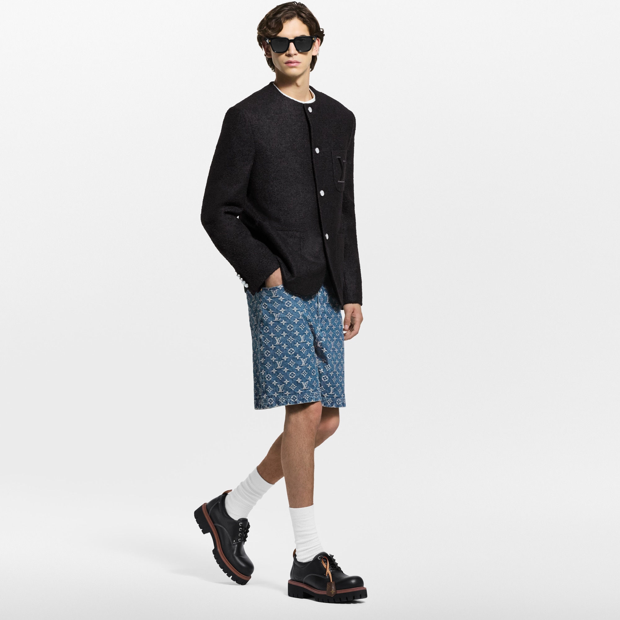 Monogram Denim Shorts  in ผู้ชาย