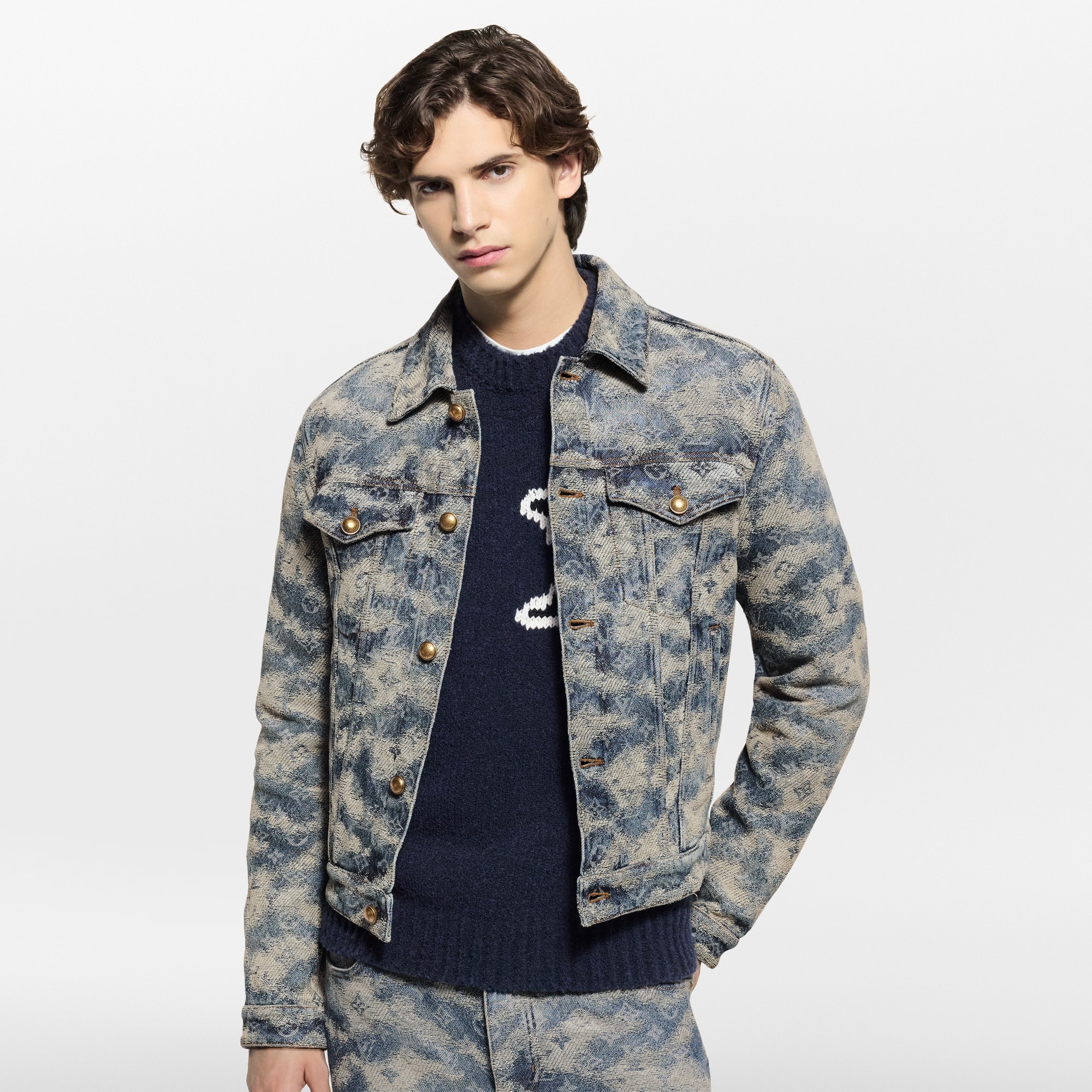 Monogram Denim Trucker Jacket  in ผู้ชาย
