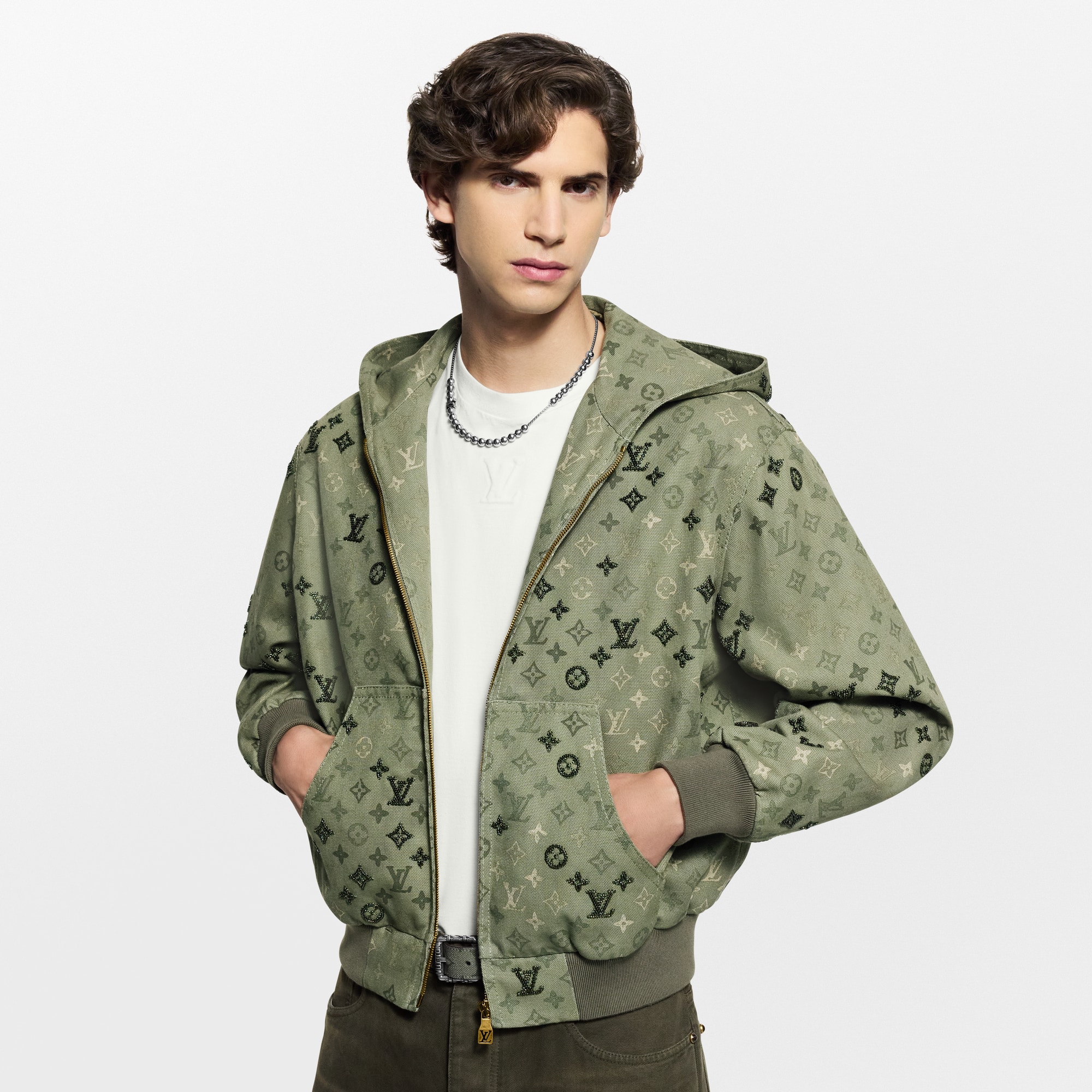 Monogram Embellished Hooded Blouson  in ผู้ชาย
