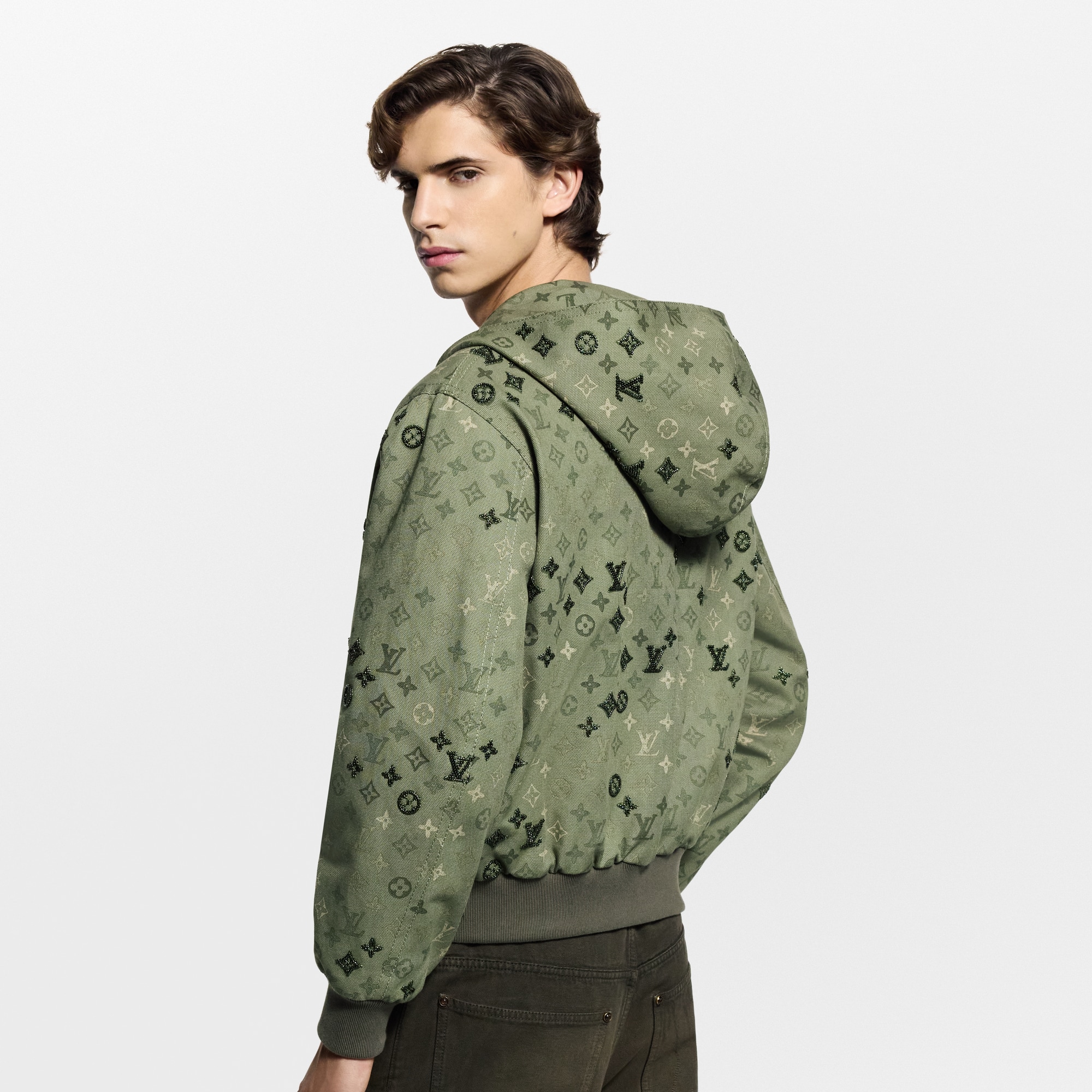 Monogram Embellished Hooded Blouson  in ผู้ชาย