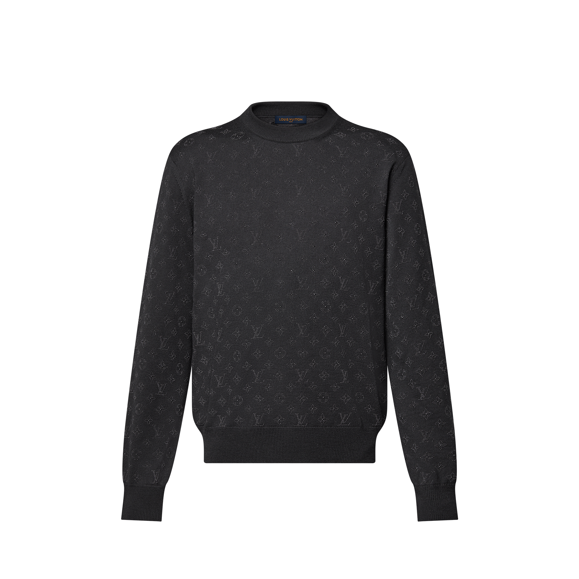 เสื้อคอกลมผ้าวูลแบบทางการตกแต่งลาย Monogram  in ผู้ชาย