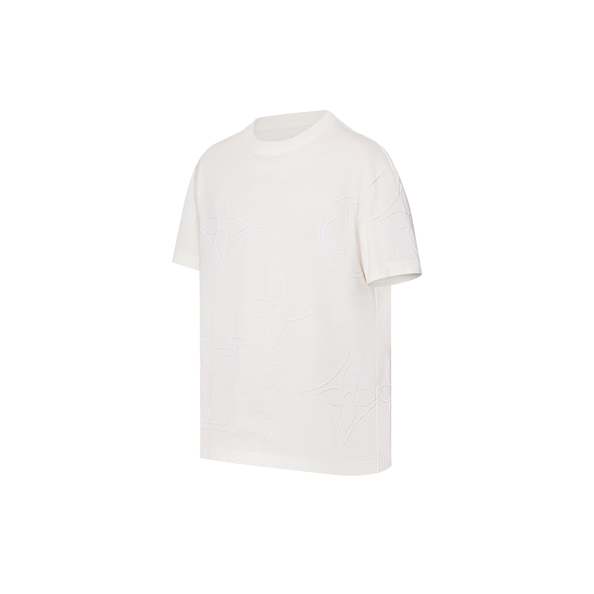 เสื้อยืดผ้าคอตตอนปักลาย Monogram  in ผู้ชาย