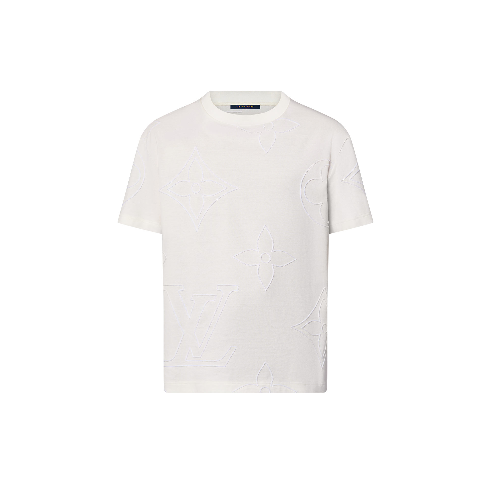เสื้อยืดผ้าคอตตอนปักลาย Monogram  in ผู้ชาย