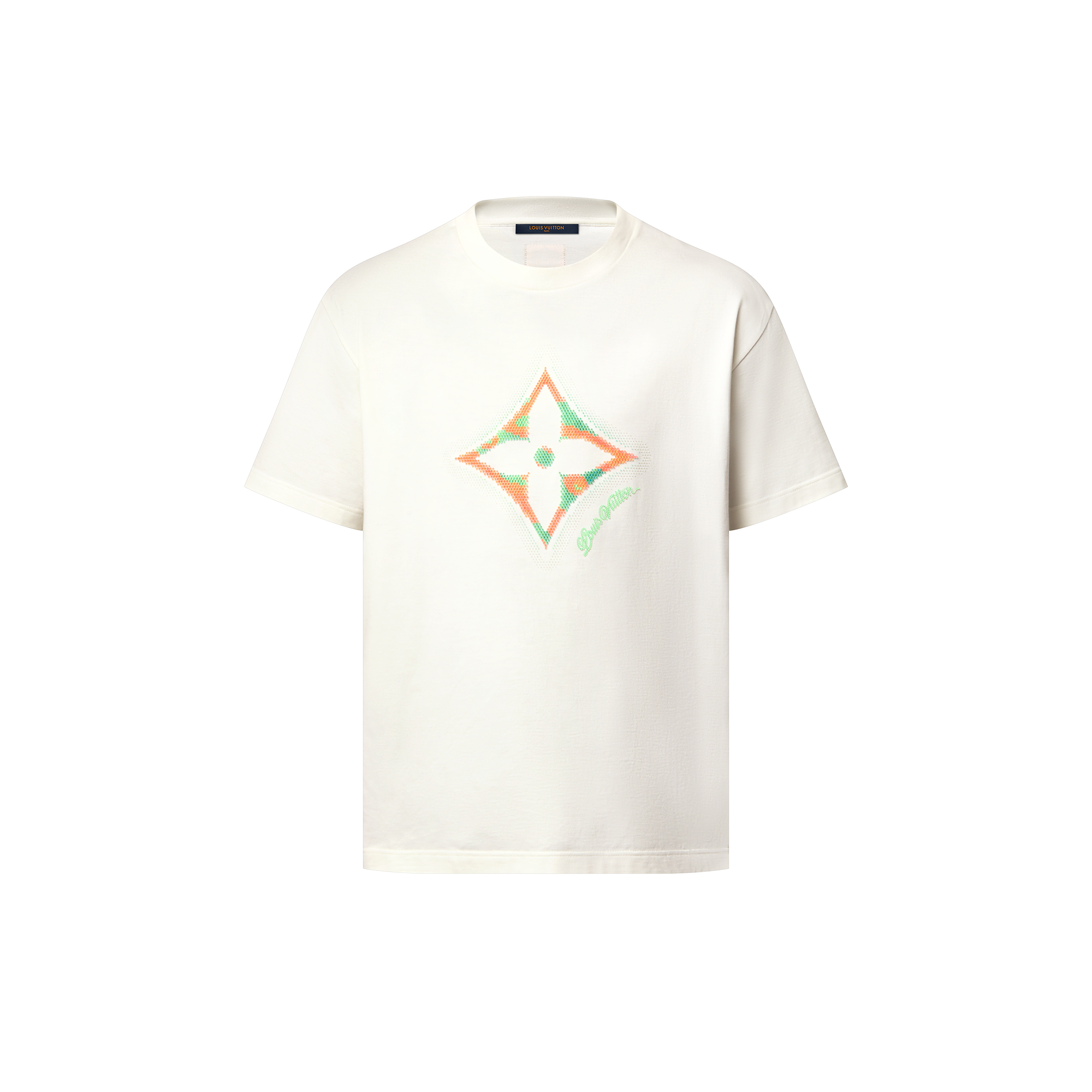 เสื้อยืดพิมพ์ลาย Monogram Flower สามมิติไล่เฉดสี  in ผู้ชาย