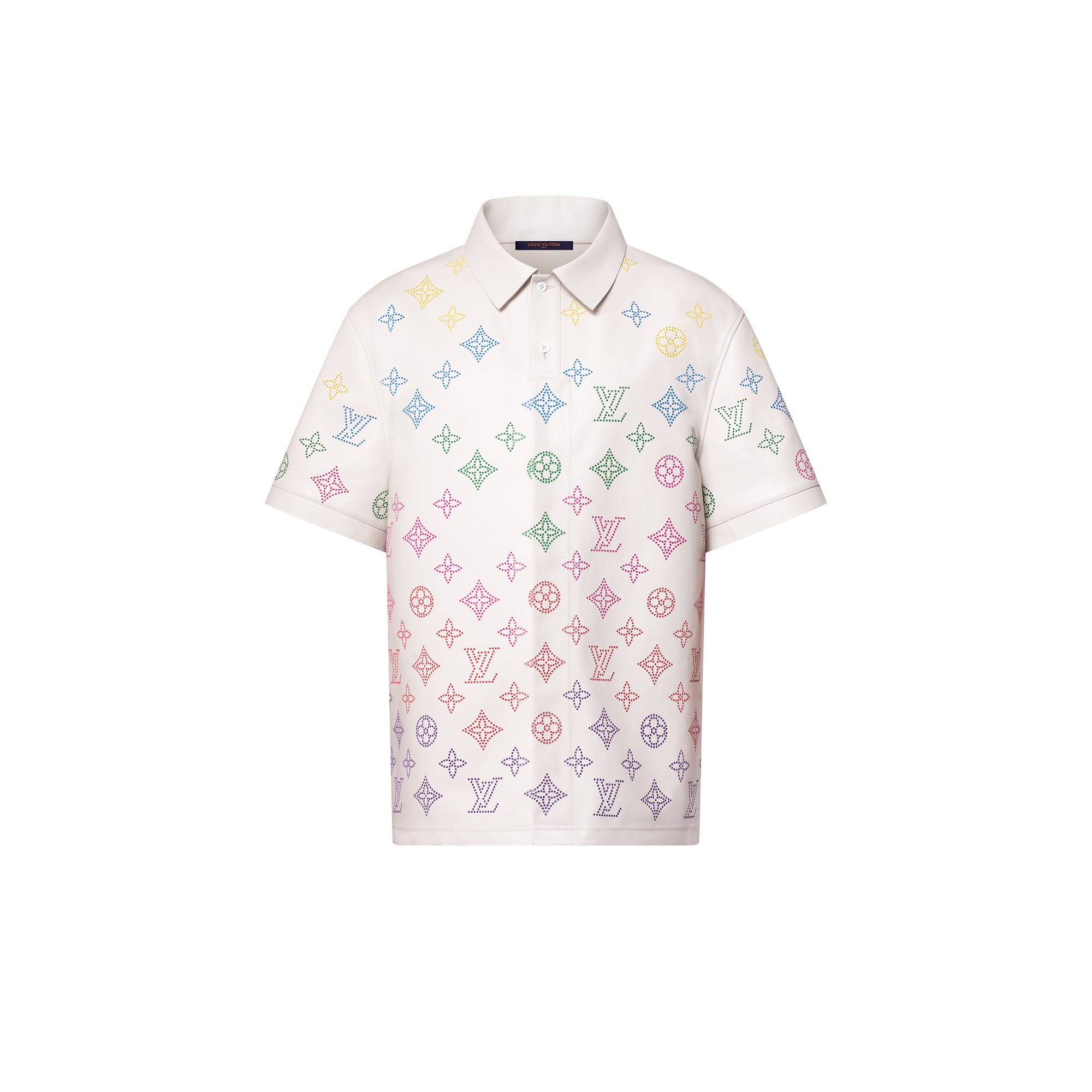 เสื้อเชิ้ตโปโลหนังฉลุลาย Monogram Flower  in ผู้ชาย