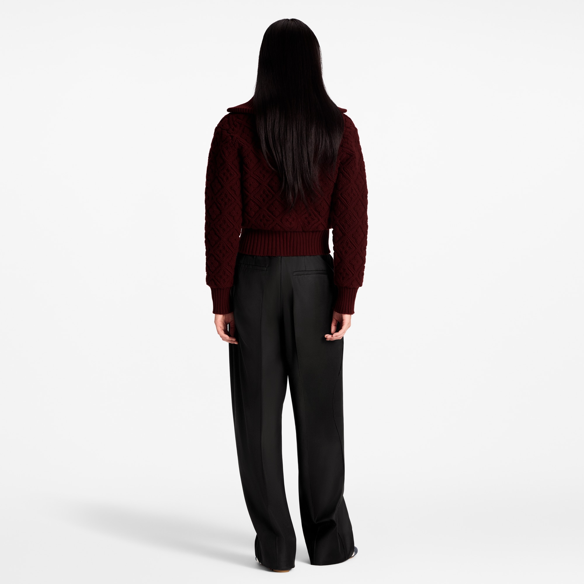 เสื้อแจ็คเก็ตซิปหน้าผ้า Toweling ลาย Monogram Flower  in ผู้หญิง