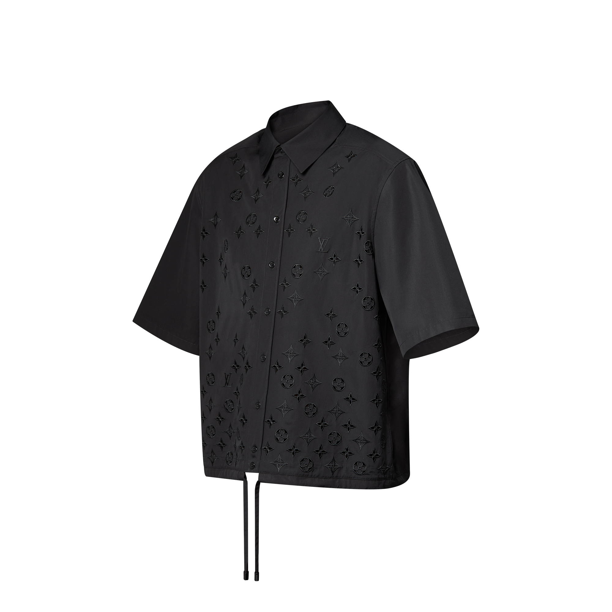 เสื้อเชิ้ตแขนสั้นปักสัญลักษณ์ Monogram Flower  in ผู้ชาย