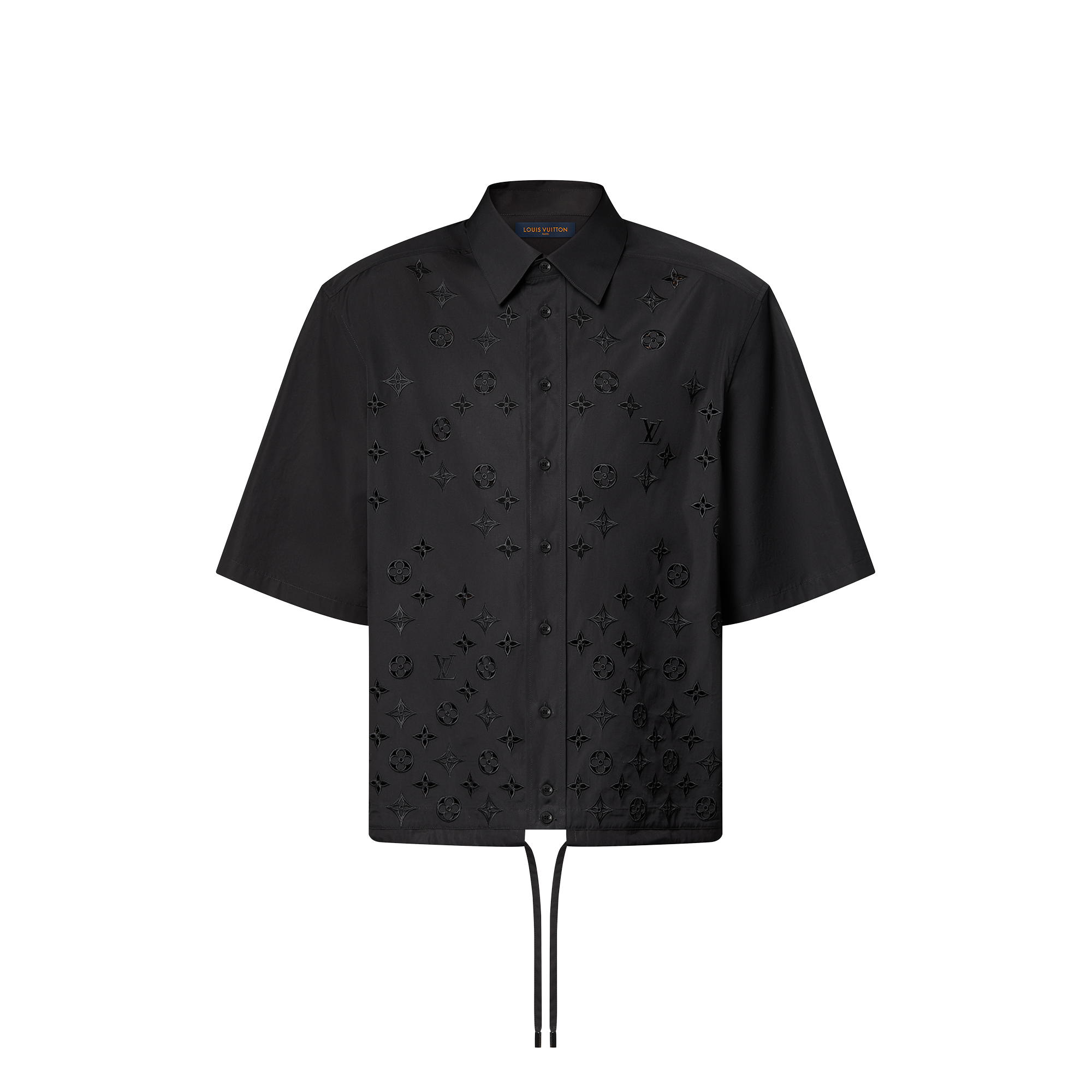 เสื้อเชิ้ตแขนสั้นปักสัญลักษณ์ Monogram Flower  in ผู้ชาย