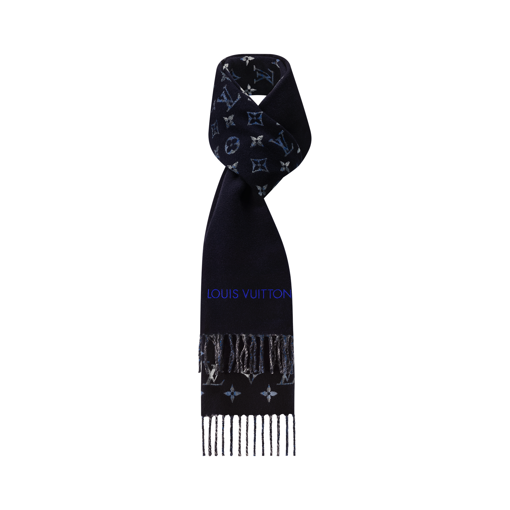 ผ้าพันคอรุ่น Monogram Gradient Tartan City  . in ผู้ชาย