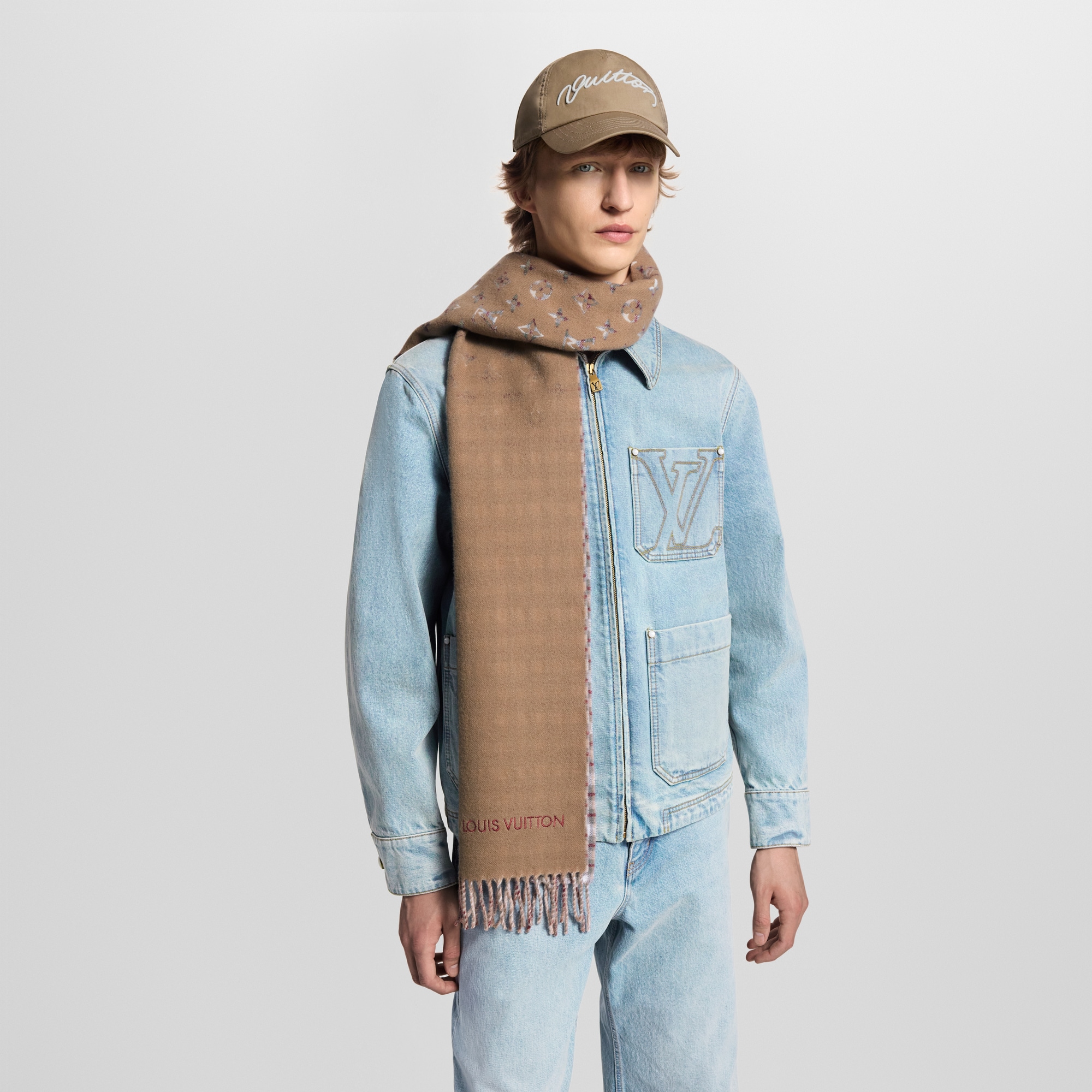 ผ้าพันคอรุ่น Monogram Gradient Tartan . in ผู้ชาย