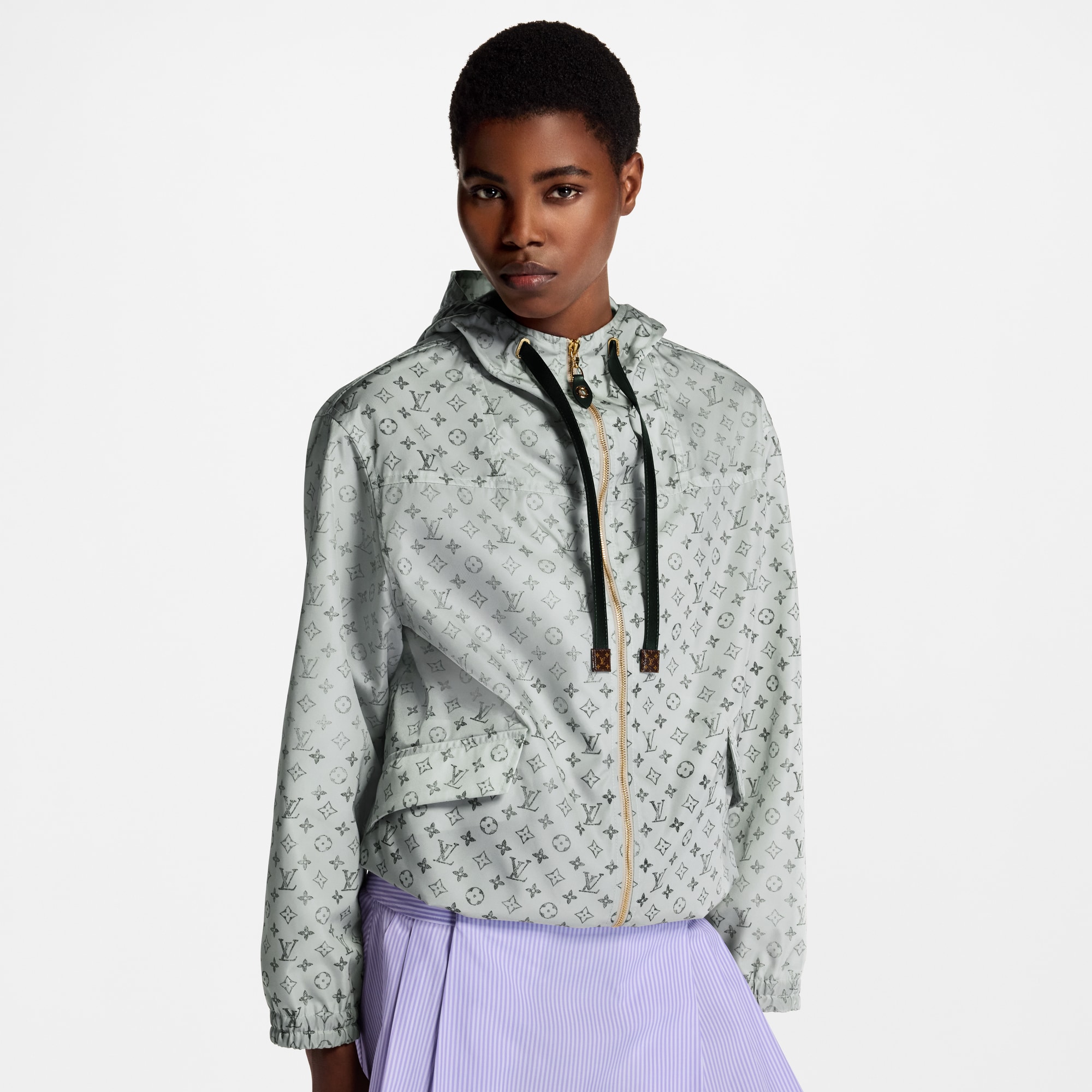 เสื้อพาร์กามีฮู้ดลาย Monogram  in Women