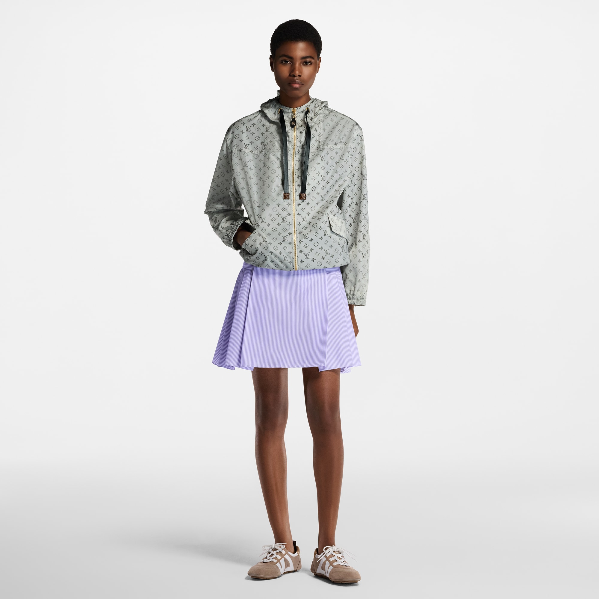 เสื้อพาร์กามีฮู้ดลาย Monogram  in Women