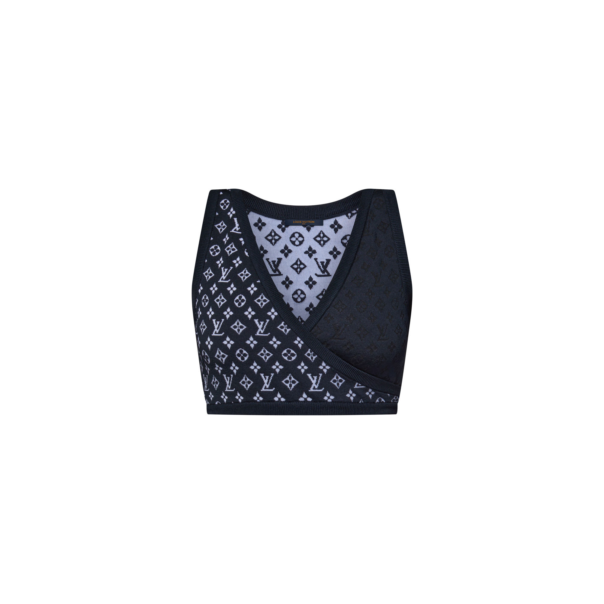 เสื้อครอปถักลาย Monogram เทคนิคแจ็คการ์ด  in ผู้หญิง