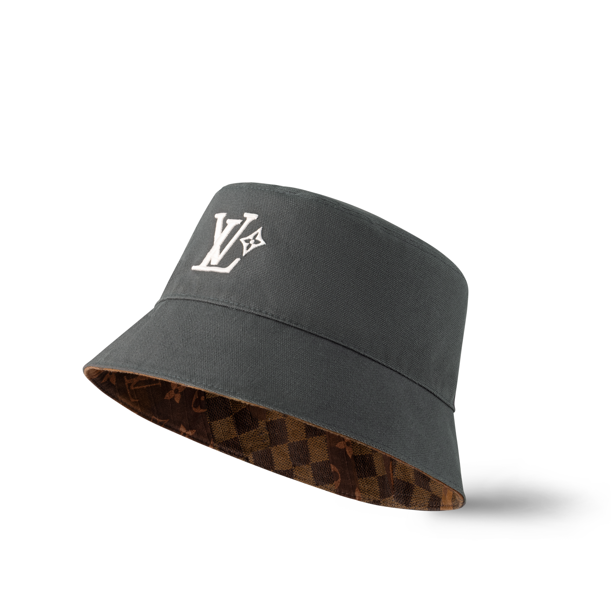 หมวกบัคเก็ตรุ่น Monogram Landscape ใส่ได้ทั้งสองด้าน . in ผู้ชาย