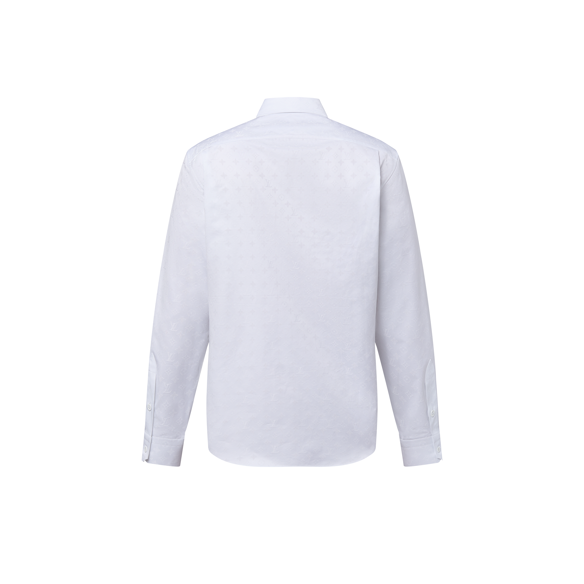 เสื้อเชิ้ตแขนยาวผ้าคอตตอนลาย Monogram  in ผู้ชาย