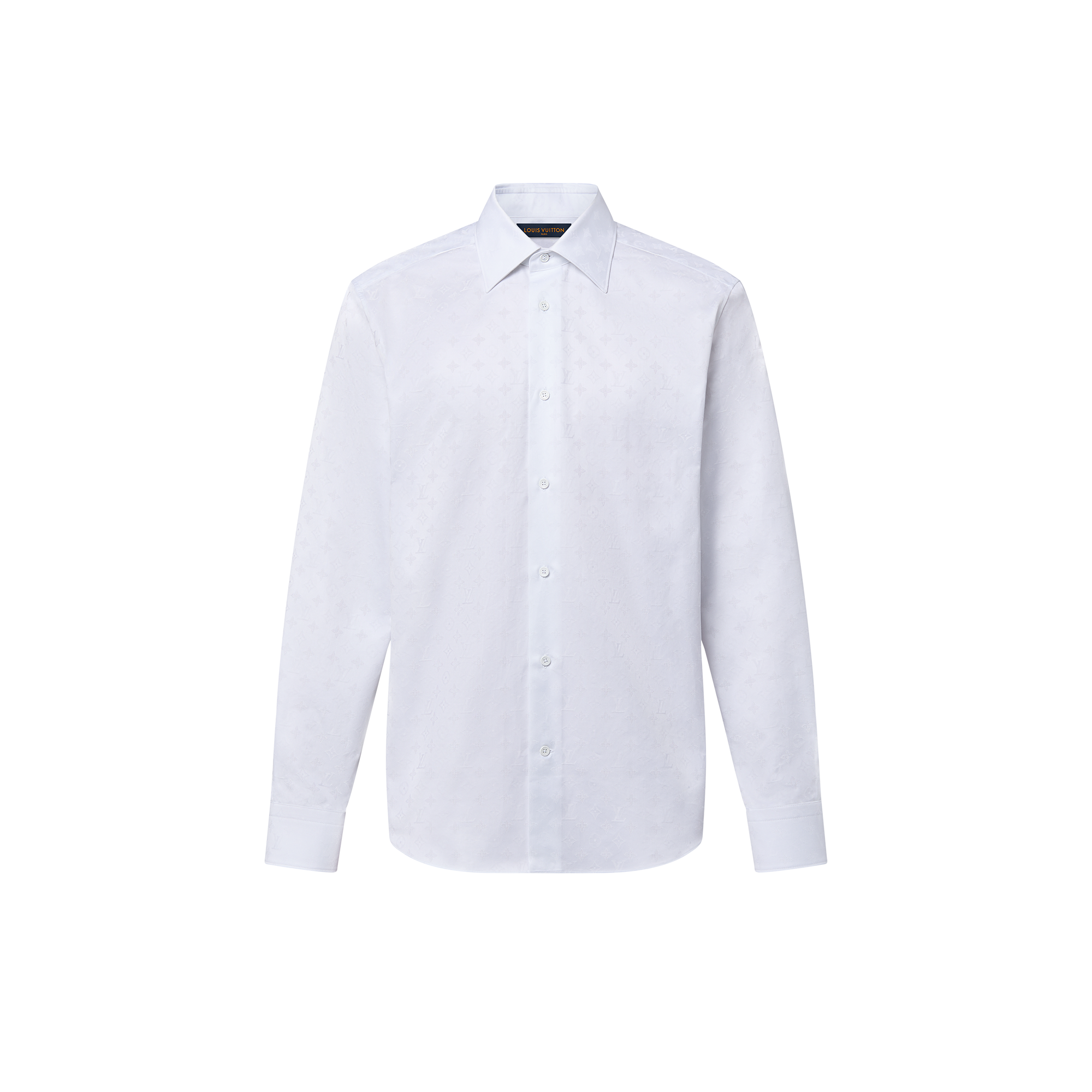 เสื้อเชิ้ตแขนยาวผ้าคอตตอนลาย Monogram  in ผู้ชาย
