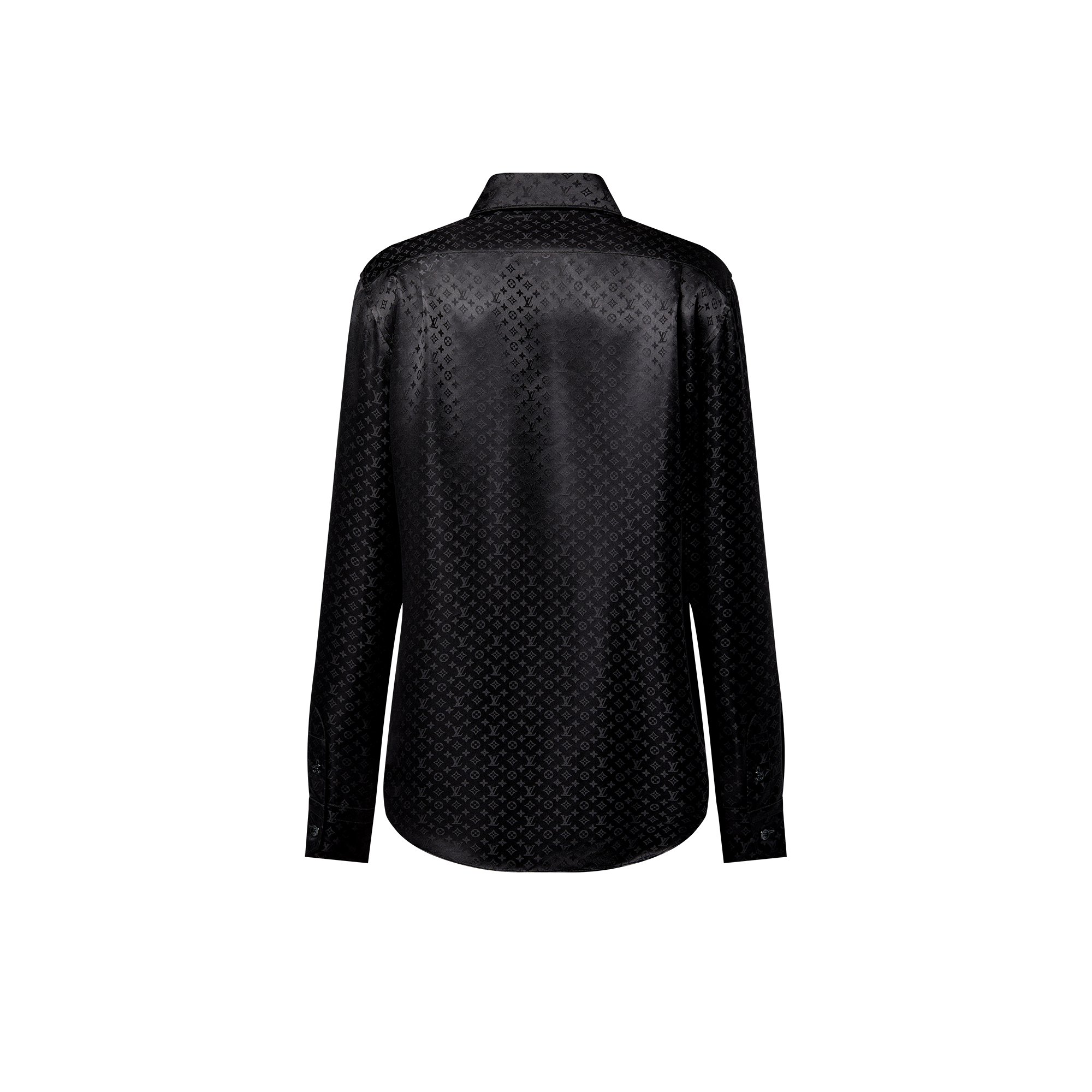 เสื้อเชิ้ตแขนยาวผ้าไหมลาย Monogram  in ผู้ชาย