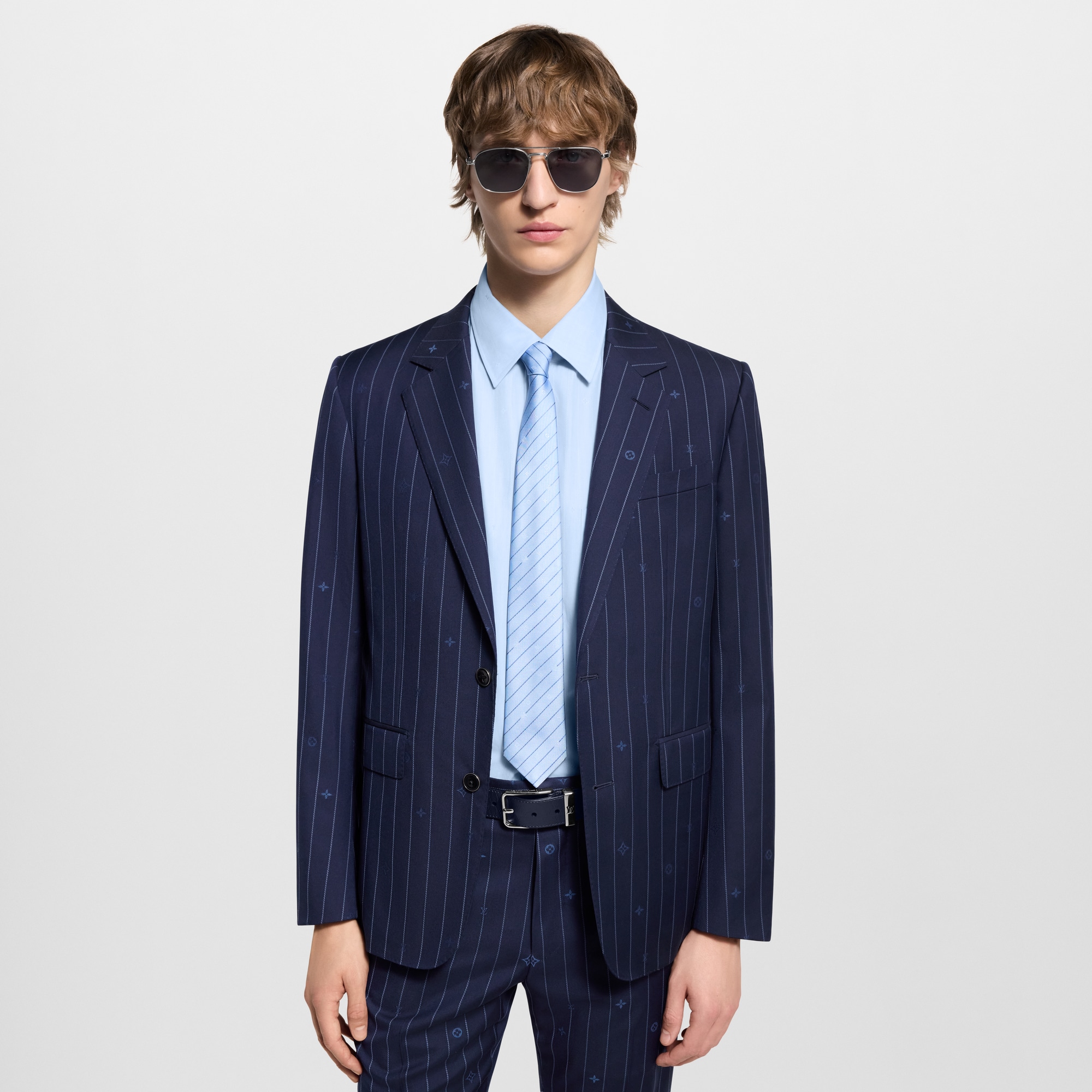เนคไทรุ่น Monogram Pinstripes . in ผู้ชาย
