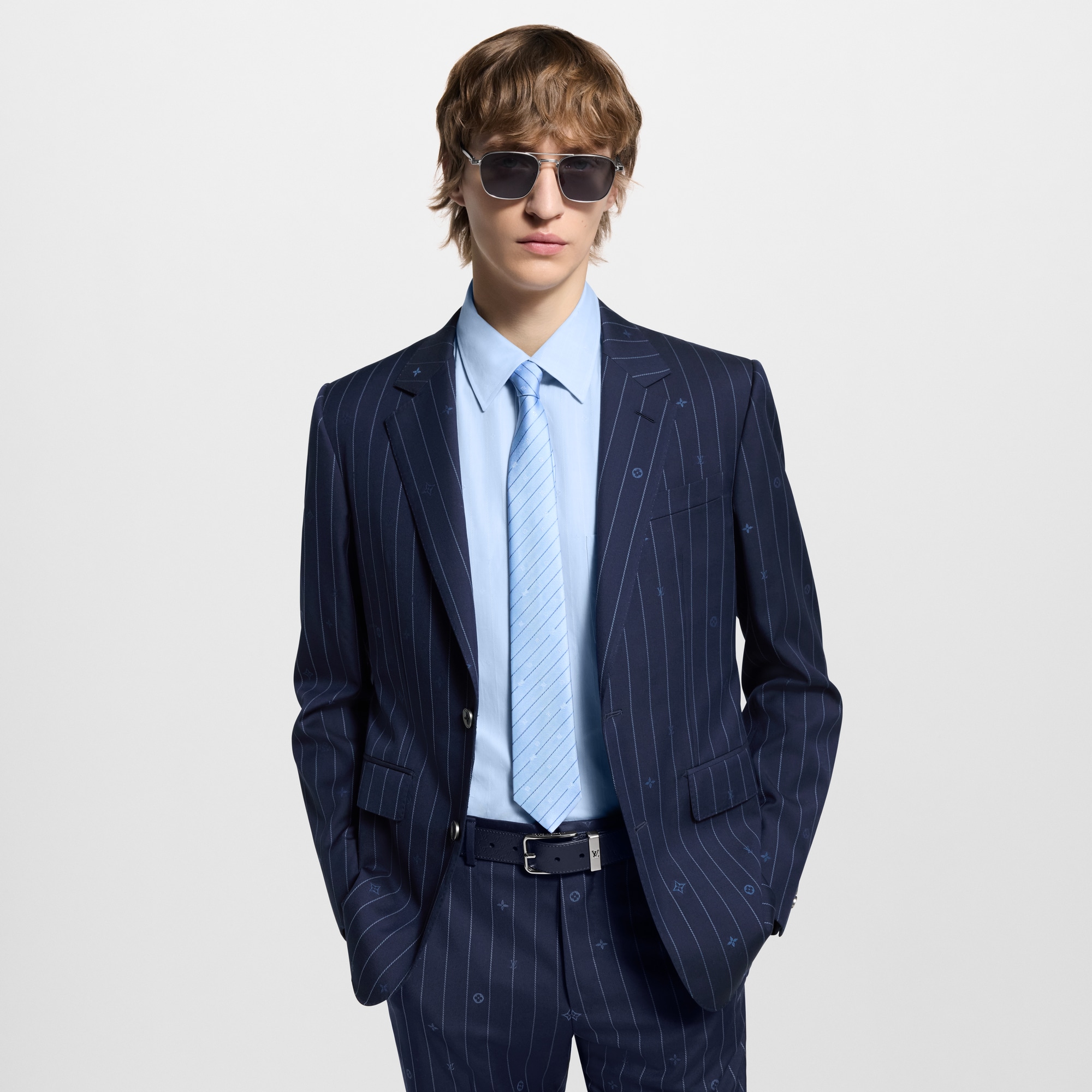 เนคไทรุ่น Monogram Pinstripes . in ผู้ชาย