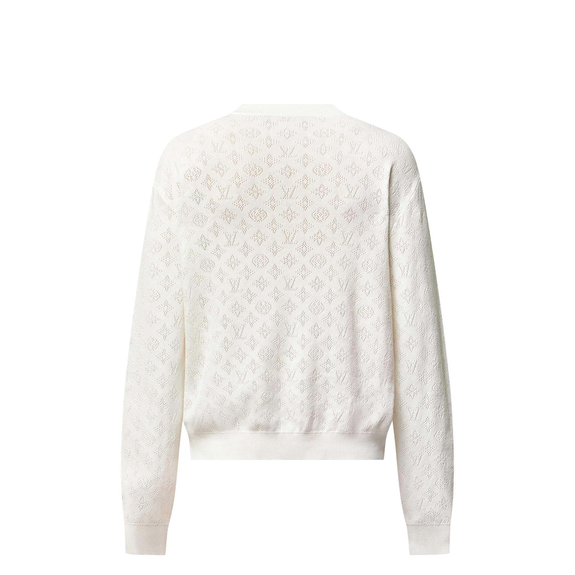 เสื้อพูลโอเวอร์ผ้าคอตตอนลาย Monogram Pointelle  in ผู้ชาย