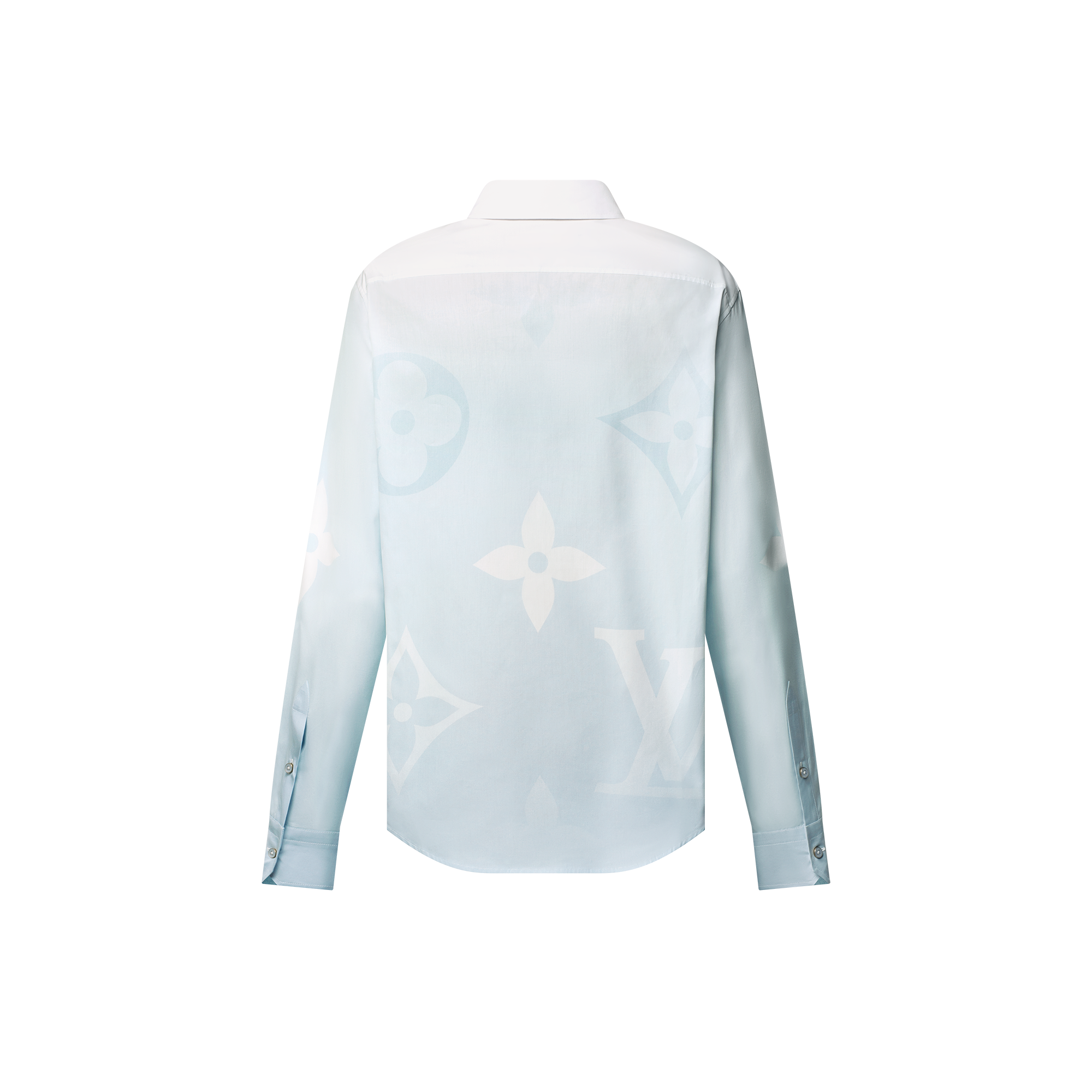 เสื้อเชิ้ตแขนยาวผ้าคอตตอนป๊อปลินพิมพ์ลาย Monogram  in ผู้ชาย