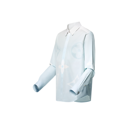 เสื้อเชิ้ตแขนยาวผ้าคอตตอนป๊อปลินพิมพ์ลาย Monogram in ผู้ชาย's เสื้อผ้า เสื้อเชิ้ตสำหรับผู้ชาย collections by Louis Vuitton (การย่อ/ขยายผลิตภัณฑ์)