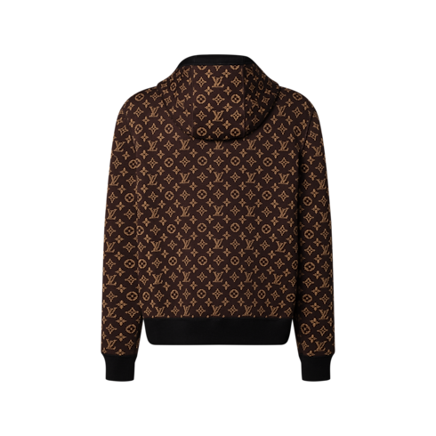 เสื้อแจ็คเก็ตบลูซงผ้านิตมีฮู้ดทอสองด้านลาย Monogram ใส่ได้ทั้งสองด้าน other view