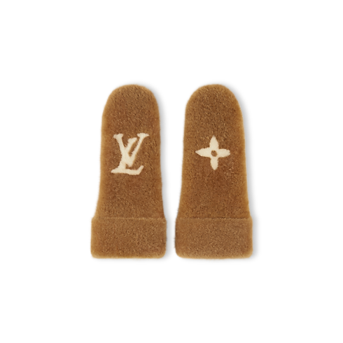 ถุงมือ mittens รุ่น Monogram Shearling . in ผู้หญิง's แอคเซสเซอรี่ หมวกและถุงมือสำหรับผู้หญิง collections by Louis Vuitton (การย่อ/ขยายผลิตภัณฑ์)