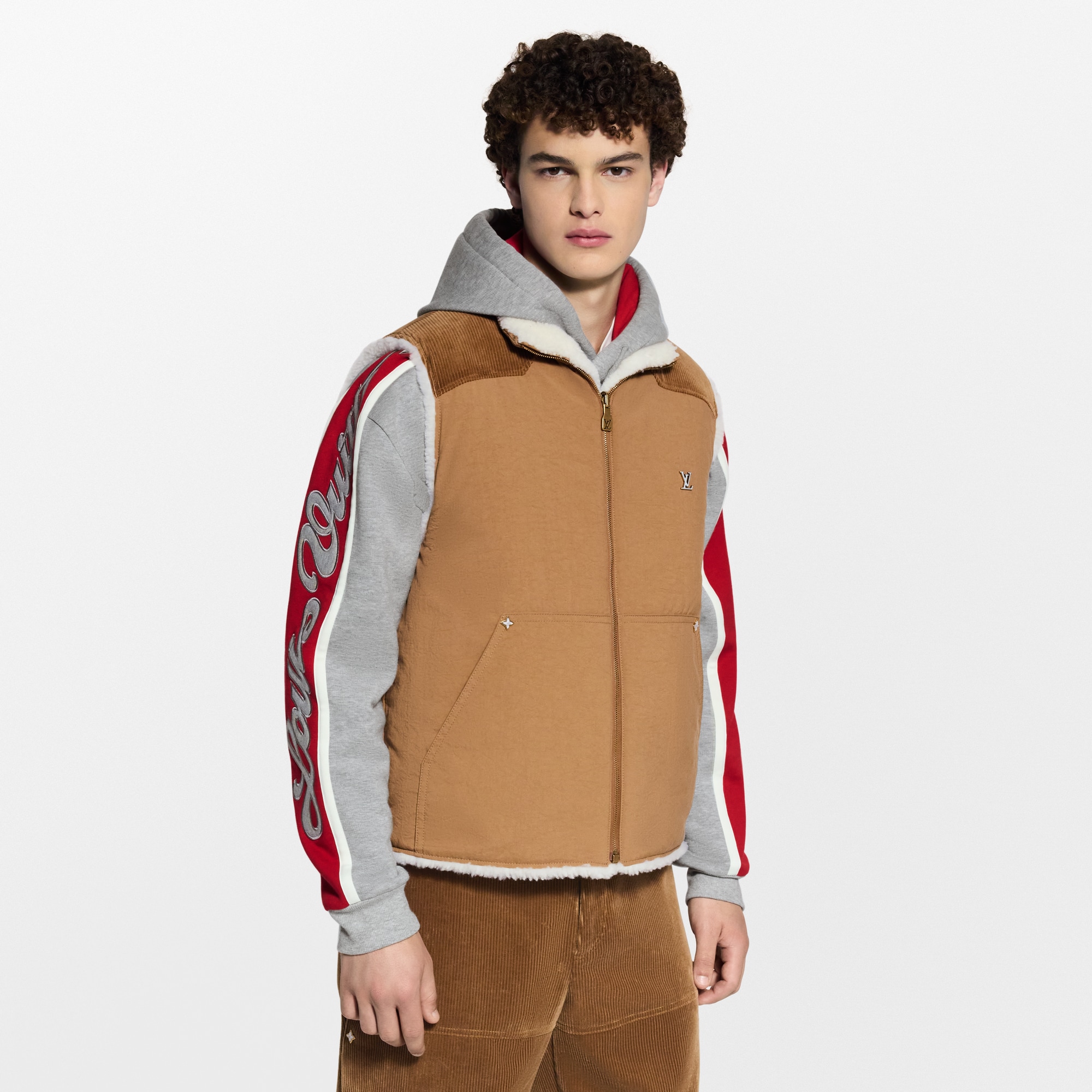 Monogram Shearling Mix Reversible Gilet  in ผู้ชาย