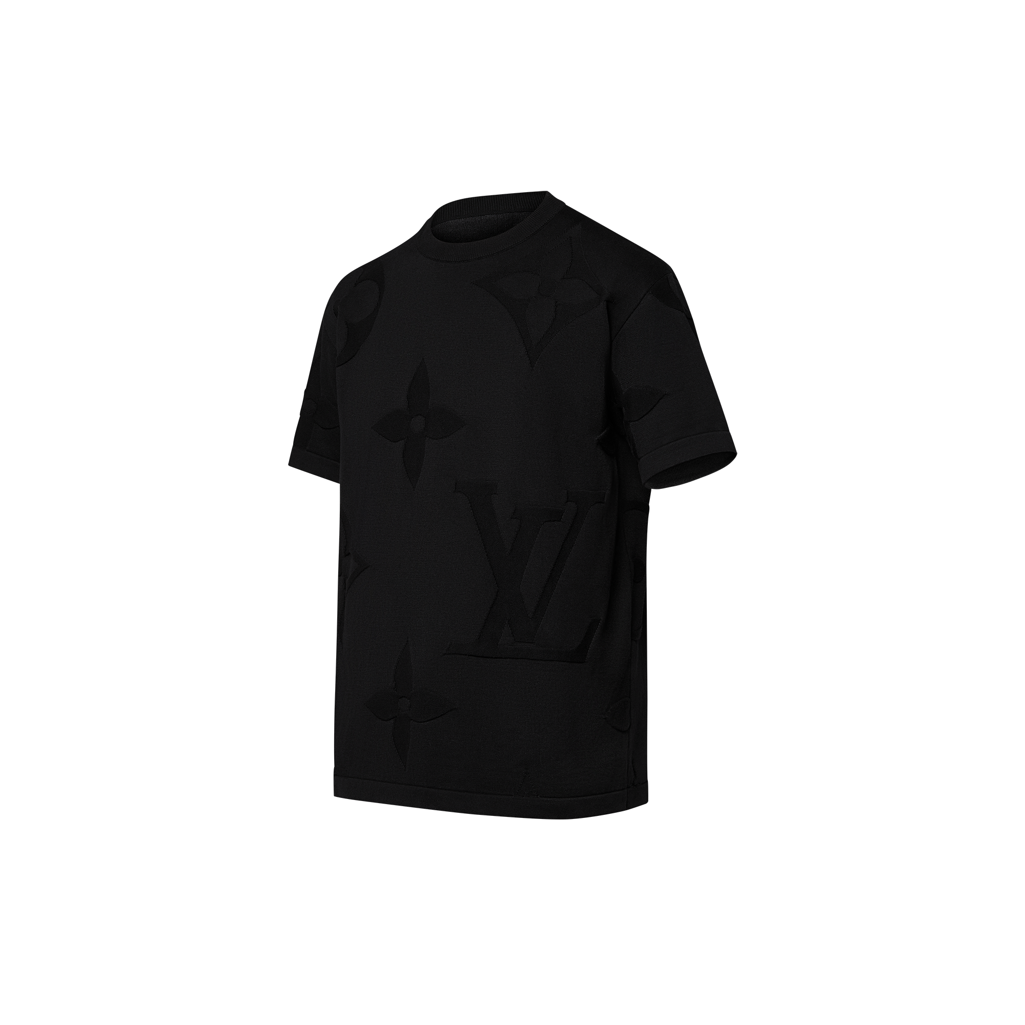 เสื้อคอกลมแขนสั้นผ้าคอตตอนลาย Monogram  in ผู้ชาย