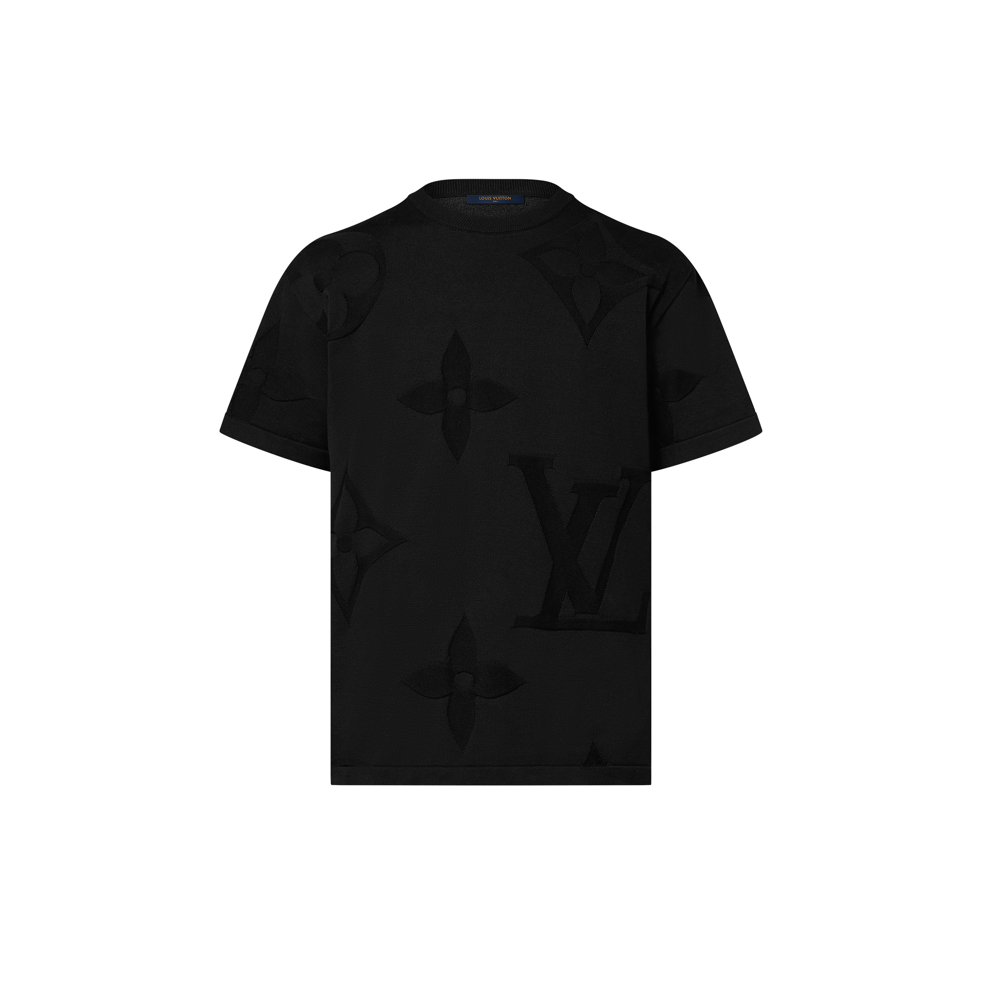 เสื้อคอกลมแขนสั้นผ้าคอตตอนลาย Monogram  in ผู้ชาย
