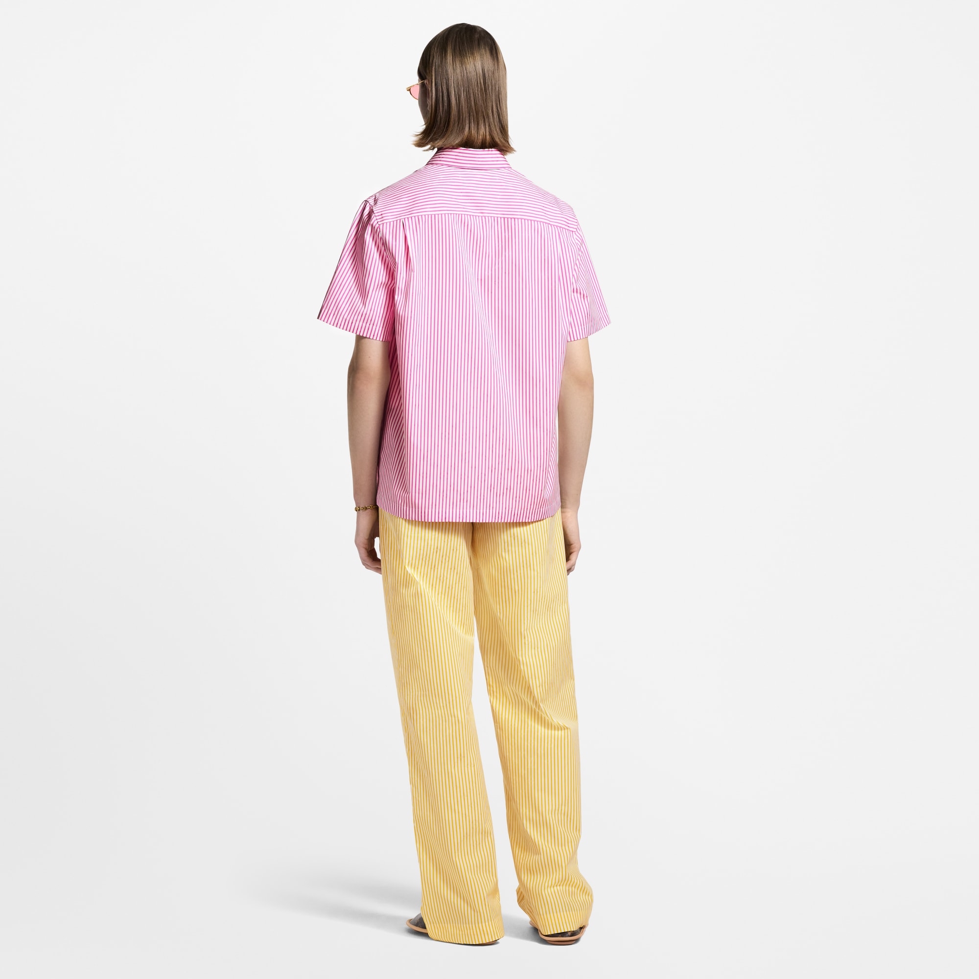 เสื้อเชิ้ตแขนสั้นลาย Monogram Striped  in ผู้ชาย