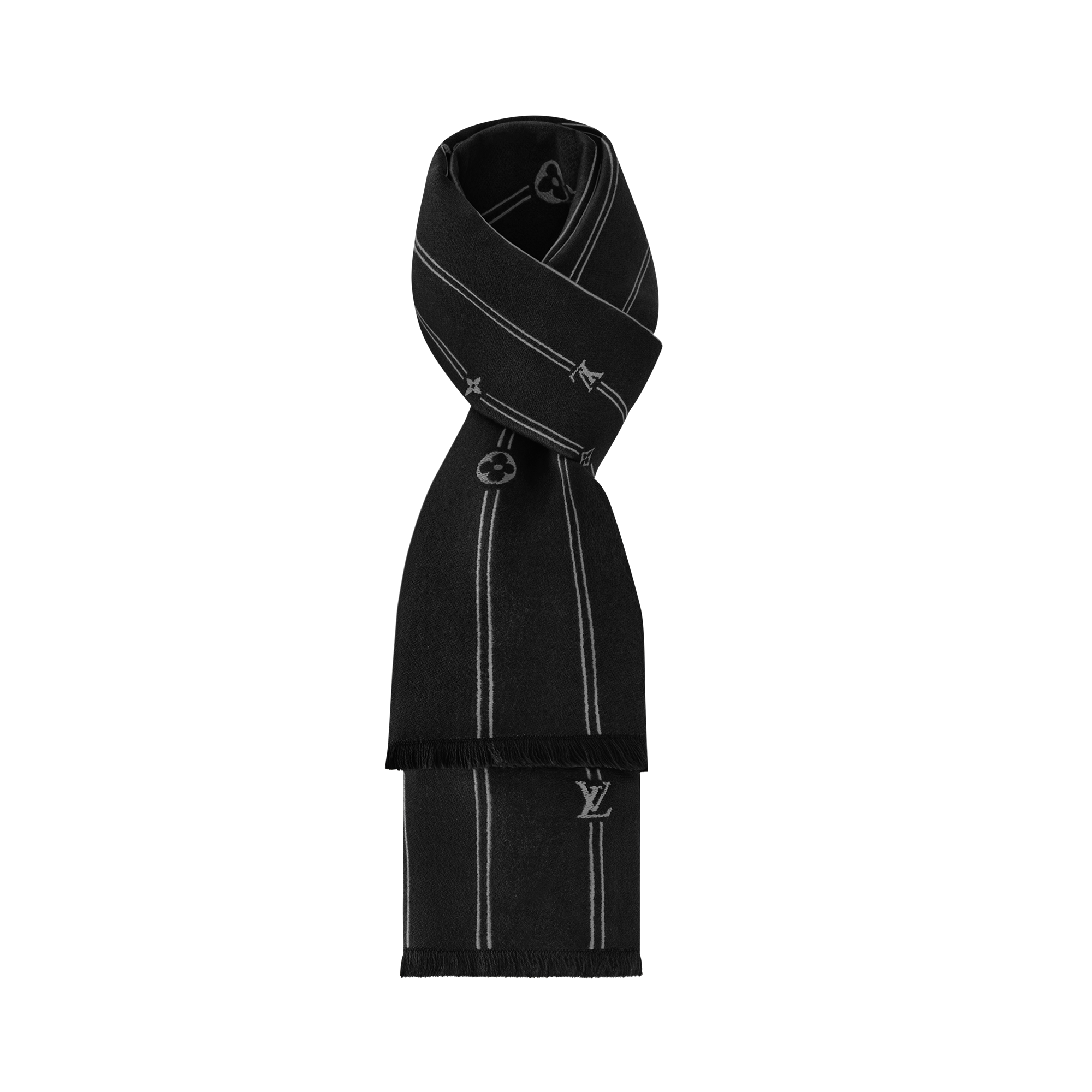 ผ้าพันคอรุ่น Monogram Stripes . in ผู้ชาย