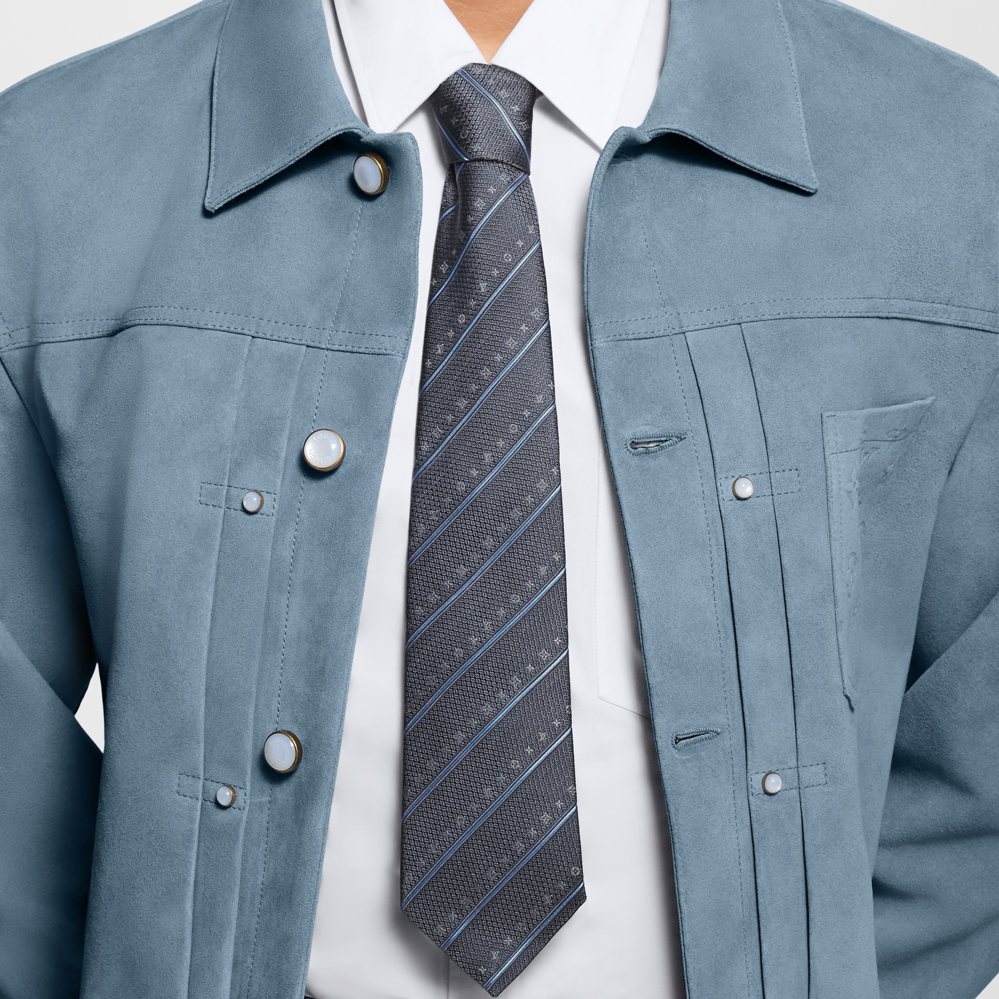 เนคไทรุ่น Monogram Stripes . in ผู้ชาย