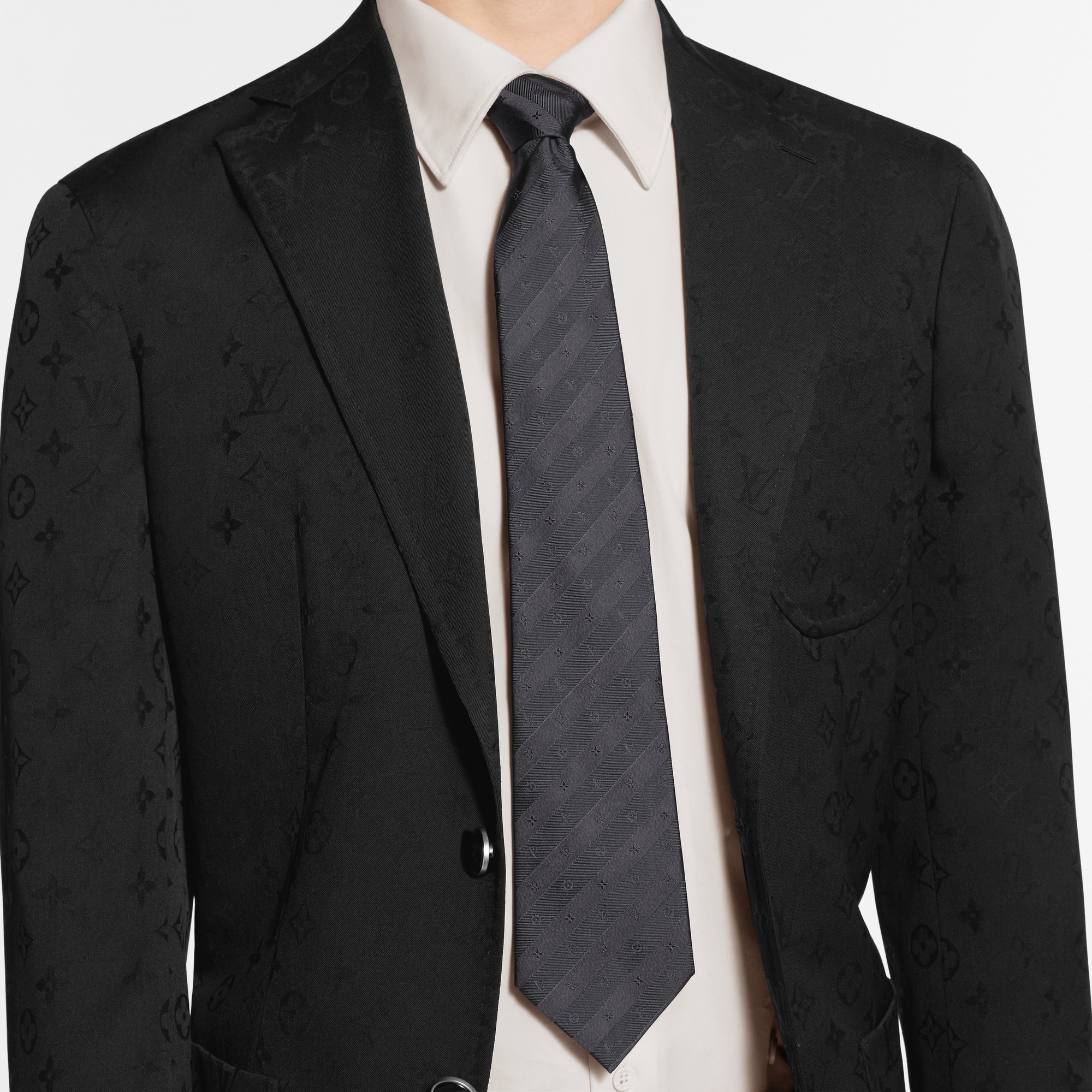 เนคไทรุ่น Monogram Stripy . in ผู้ชาย