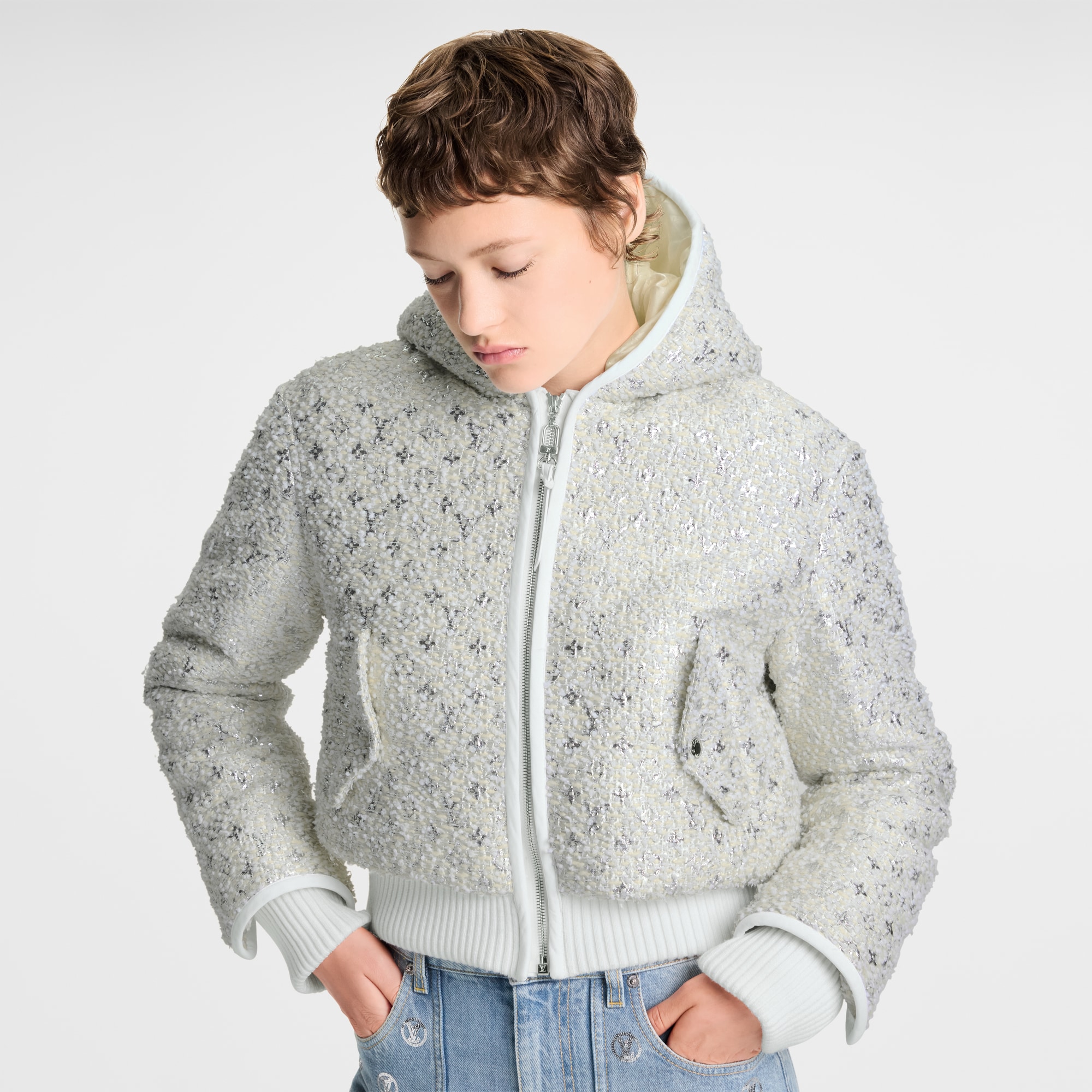 Monogram Tweed Cropped Jacket  in ผู้หญิง