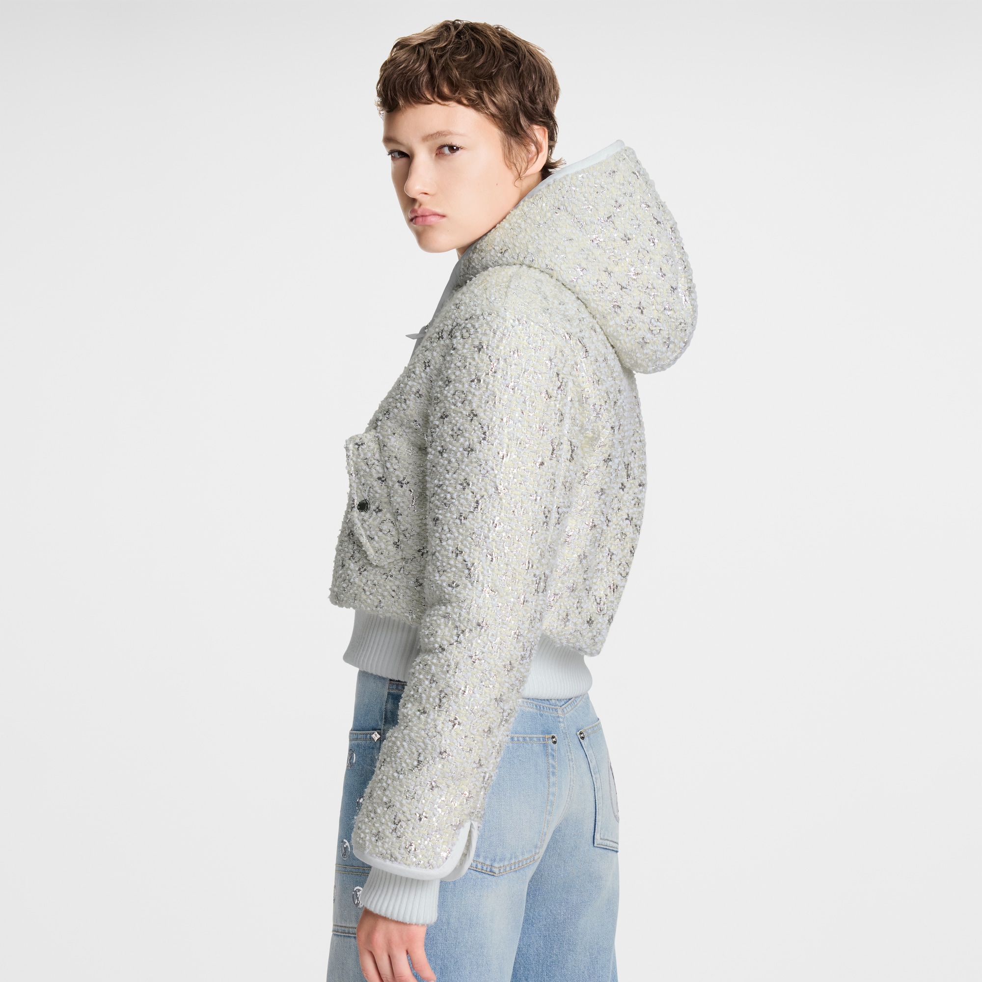 Monogram Tweed Cropped Jacket  in ผู้หญิง