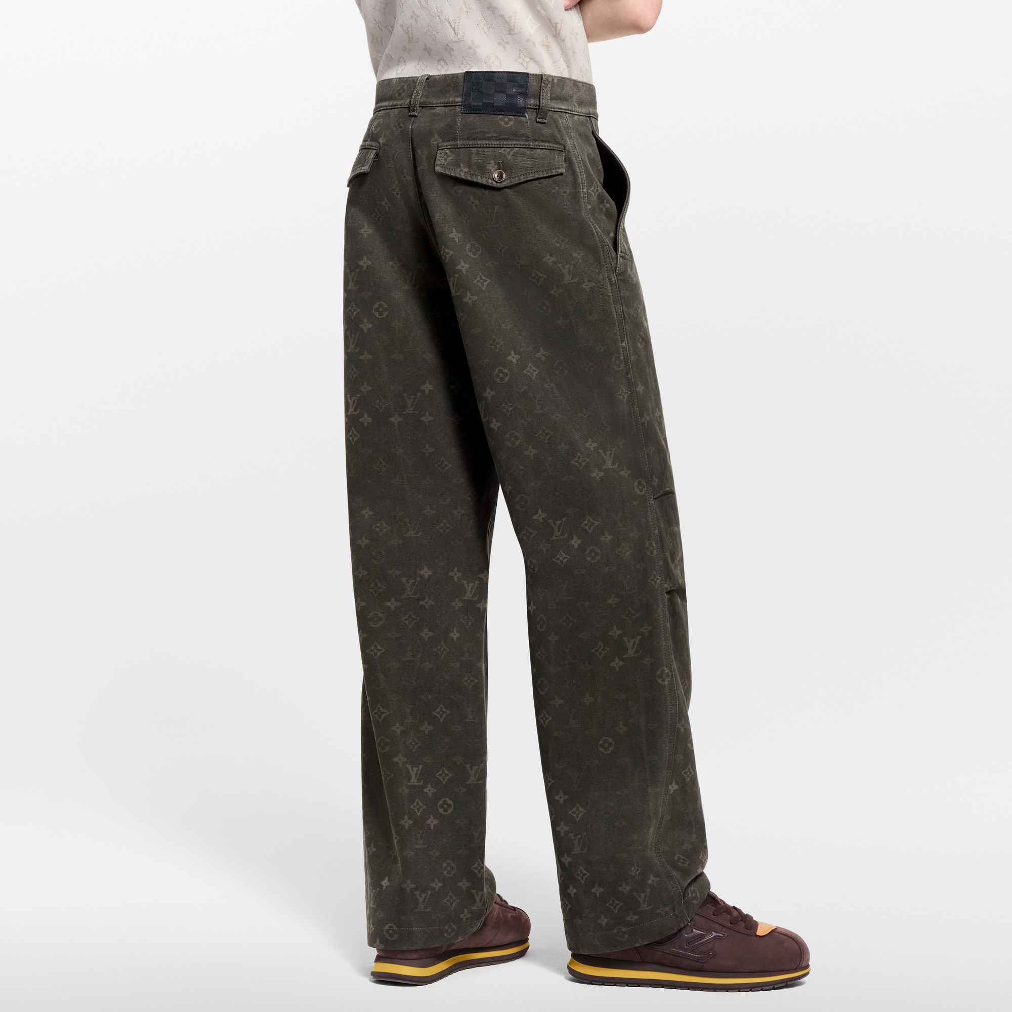 Monogram Waxed Denim Pants  in ผู้ชาย
