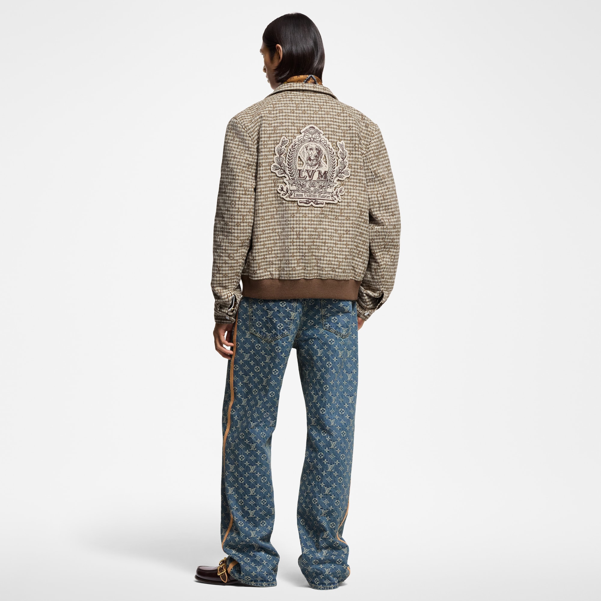 เสื้อแจ็คเก็ตบลูซง Harrington ผ้าวูลลาย Monogram  in ผู้ชาย