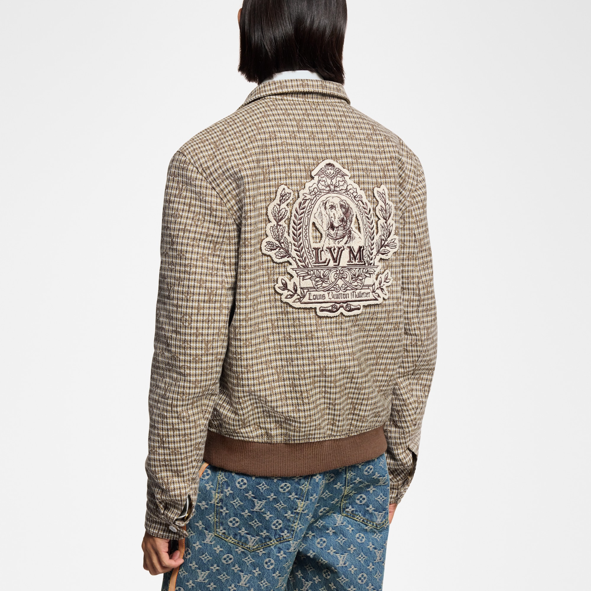 เสื้อแจ็คเก็ตบลูซง Harrington ผ้าวูลลาย Monogram  in ผู้ชาย