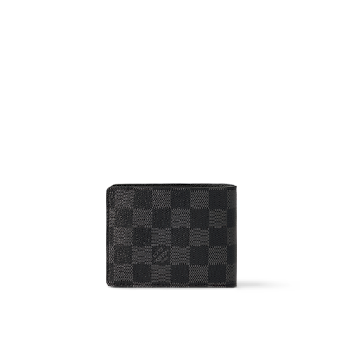 กระเป๋าสตางค์รุ่น Multiple Damier Graphite แคนวาส in ผู้ชาย's สร้างสรรค์ผลงานในแบบของคุณ ผลิตภัณฑ์เครื่องหนังขนาดเล็ก collections by Louis Vuitton (การย่อ/ขยายผลิตภัณฑ์)