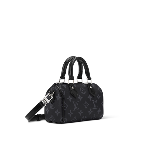 กระเป๋ารุ่น Nano Speedy Monogram Eclipse in ผู้หญิง's กระเป๋าสตางค์และผลิตภัณฑ์เครื่องหนังขนาดเล็ก กระเป๋าสตางค์สะพายข้างสำหรับผู้หญิง collections by Louis Vuitton (การย่อ/ขยายผลิตภัณฑ์)