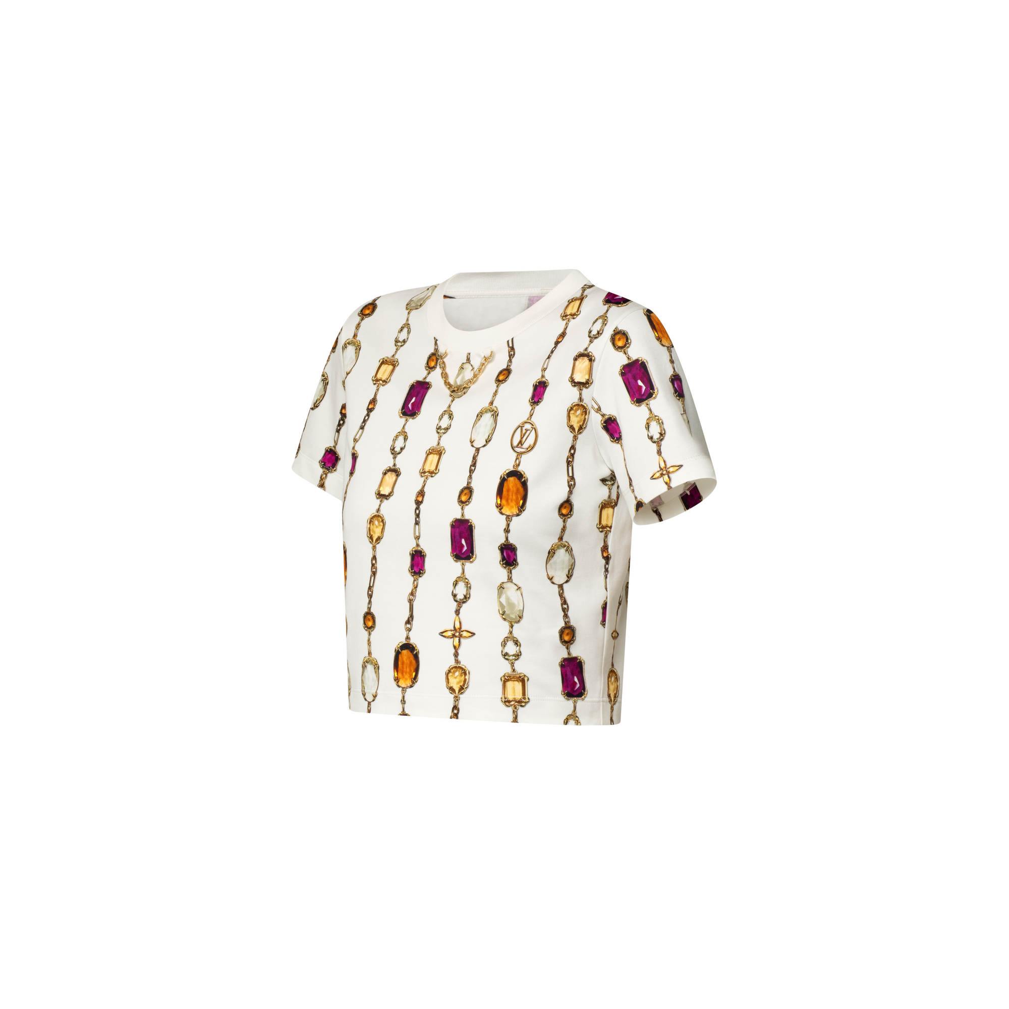 เสื้อครอปพิมพ์ลาย Necklace  in ผู้หญิง