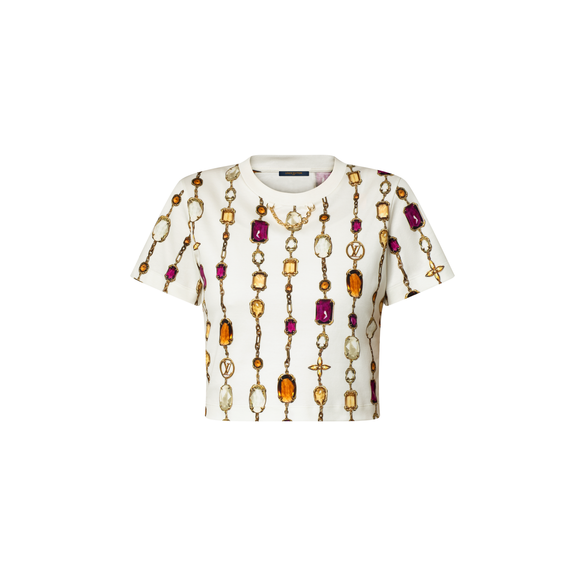 เสื้อครอปพิมพ์ลาย Necklace  in ผู้หญิง