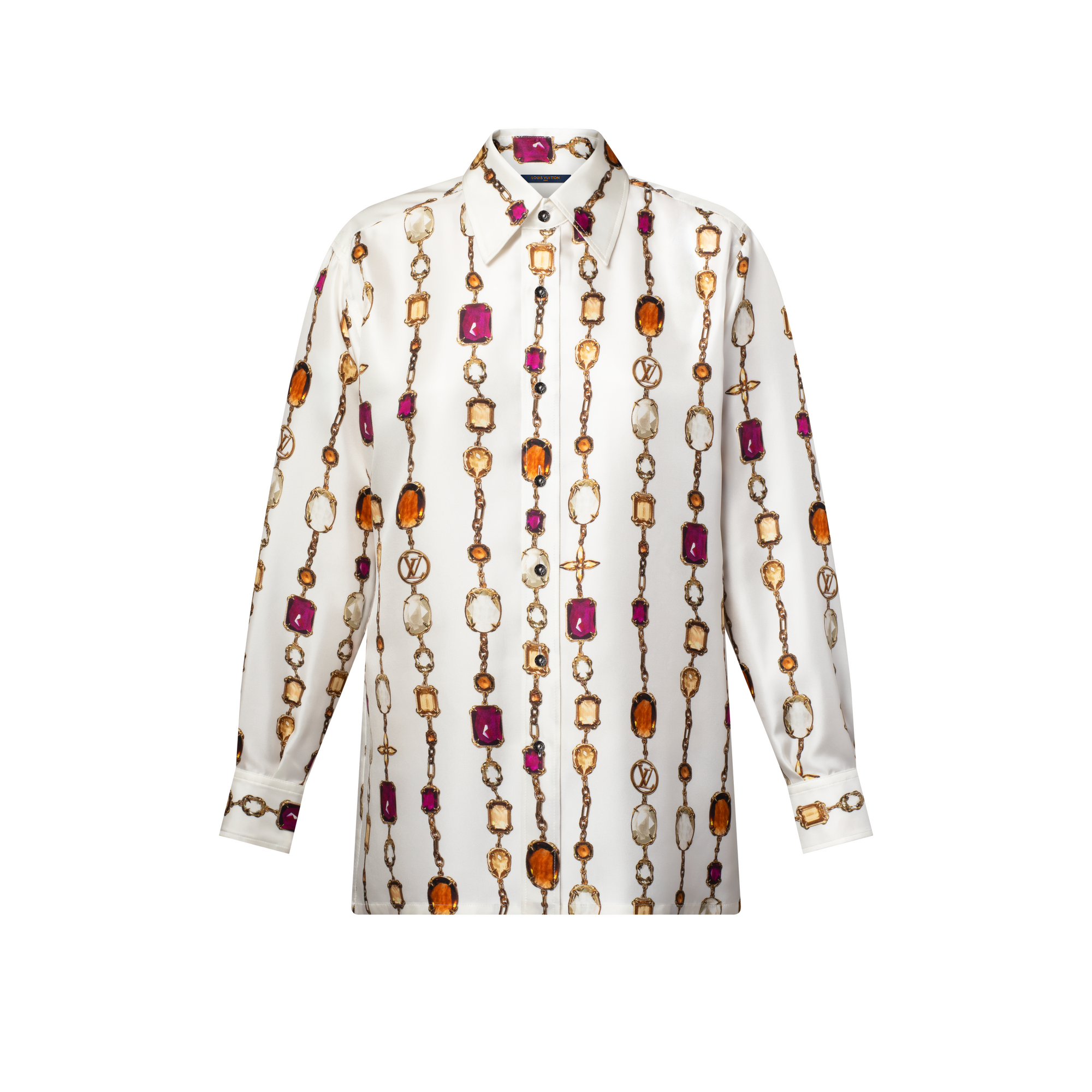 เสื้อเชิ้ตผ้าไหมพิมพ์ลาย Necklace  in ผู้หญิง