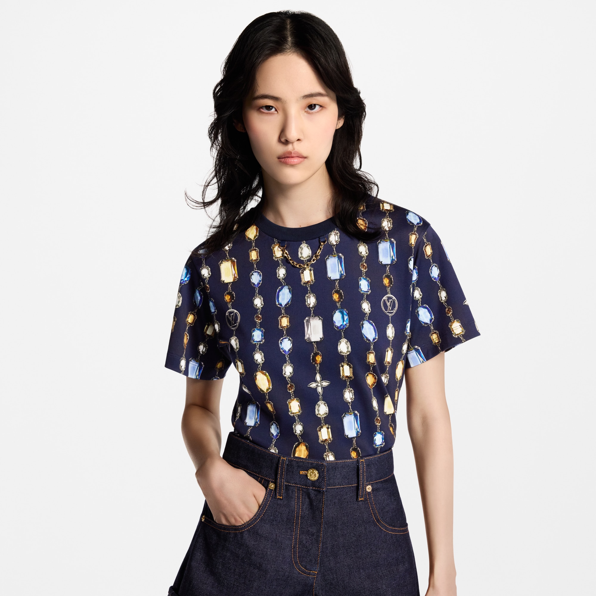 เสื้อยืดพิมพ์ลาย Necklace  in ผู้หญิง