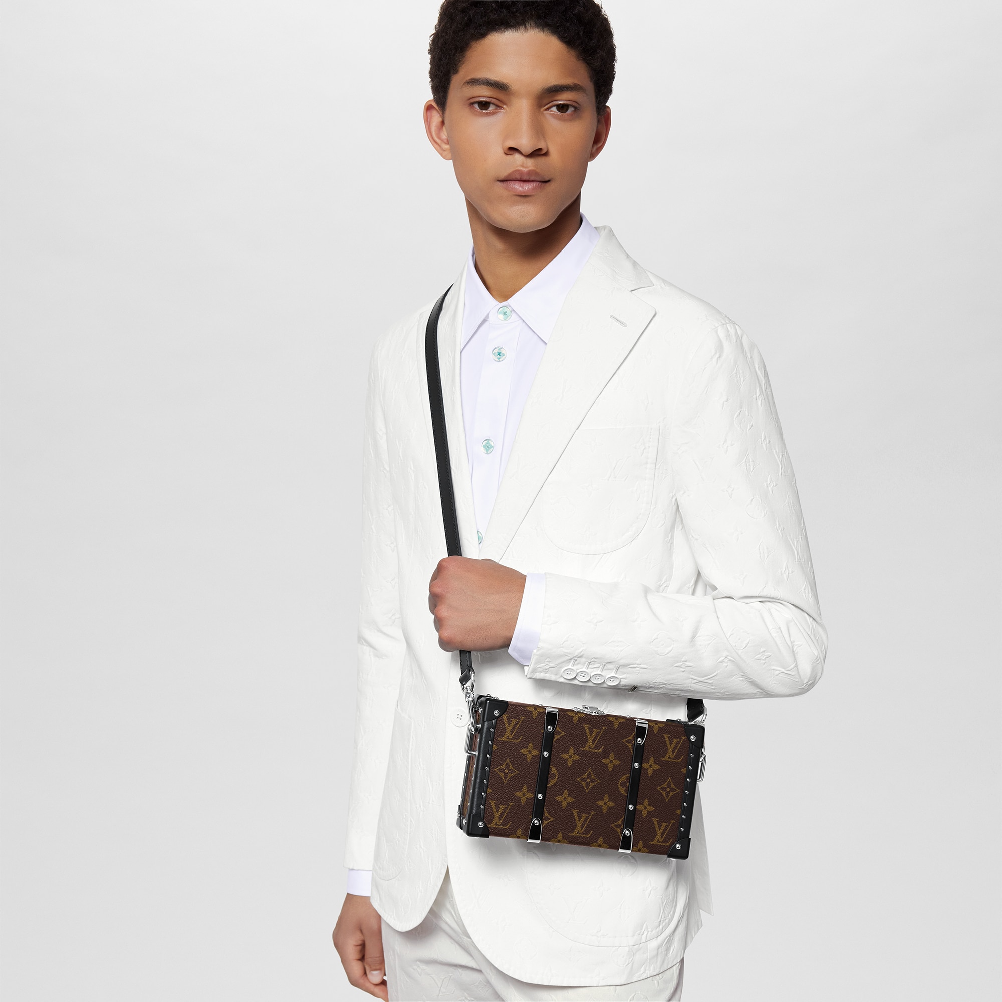 กระเป๋าสตางค์แบบสะพายรุ่น Neo Trunk Monogram Macassar in Les Extraordinaires