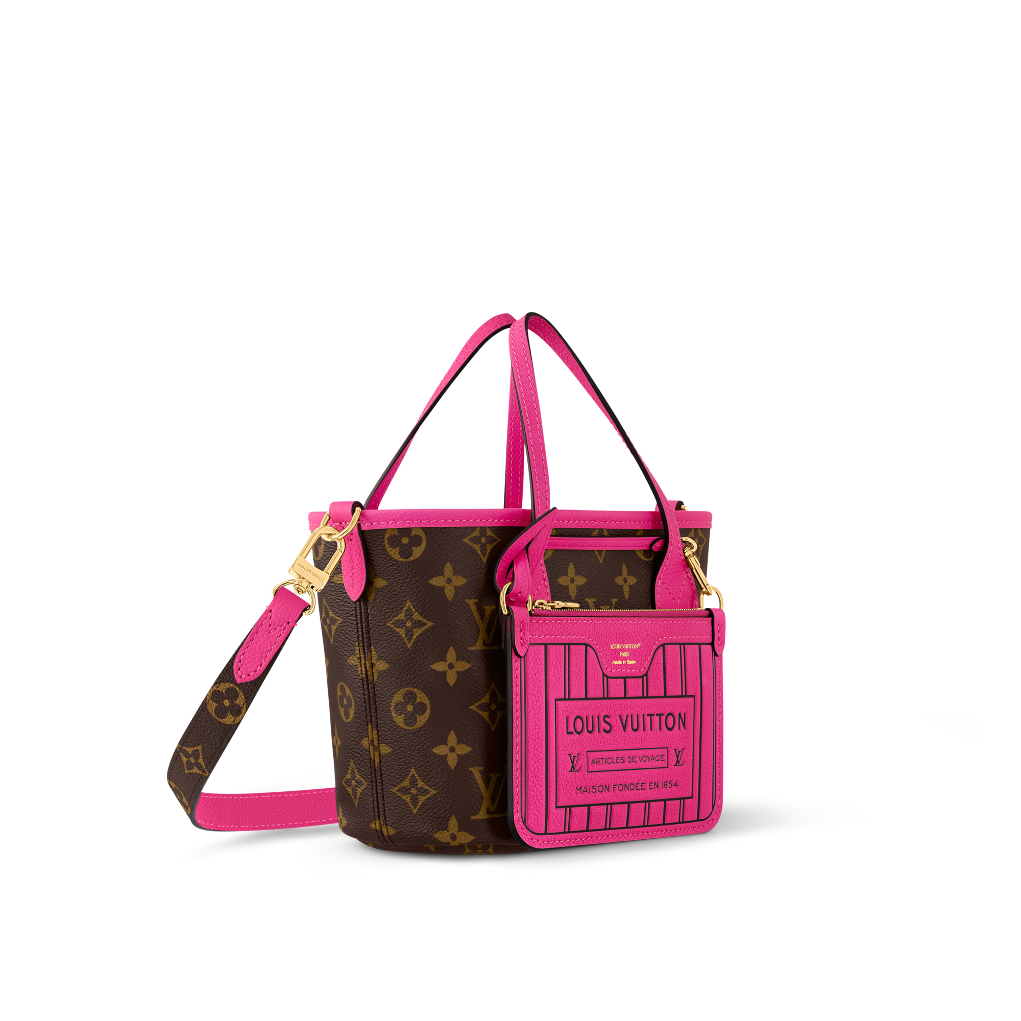 กระเป๋ารุ่น Neverfull Bandoulière Inside Out BB Monogram Eclipse in กระเป๋าและผลิตภัณฑ์เครื่องหนังขนาดเล็ก