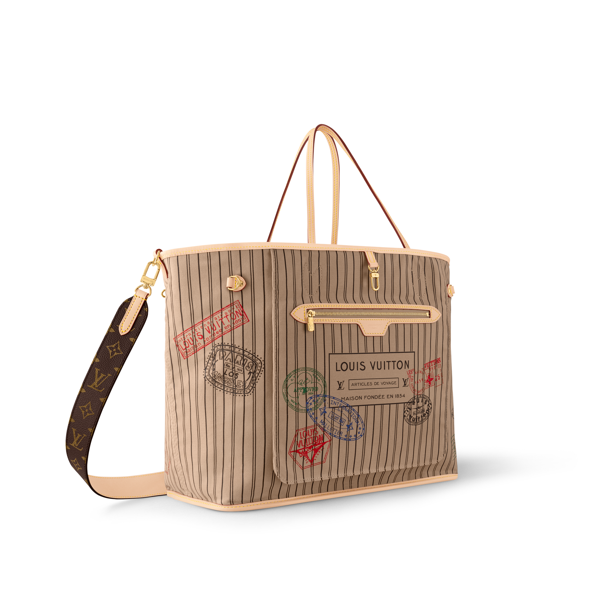 กระเป๋ารุ่น Neverfull Bandoulière Inside Out GM Monogram in กระเป๋าและผลิตภัณฑ์เครื่องหนังขนาดเล็ก